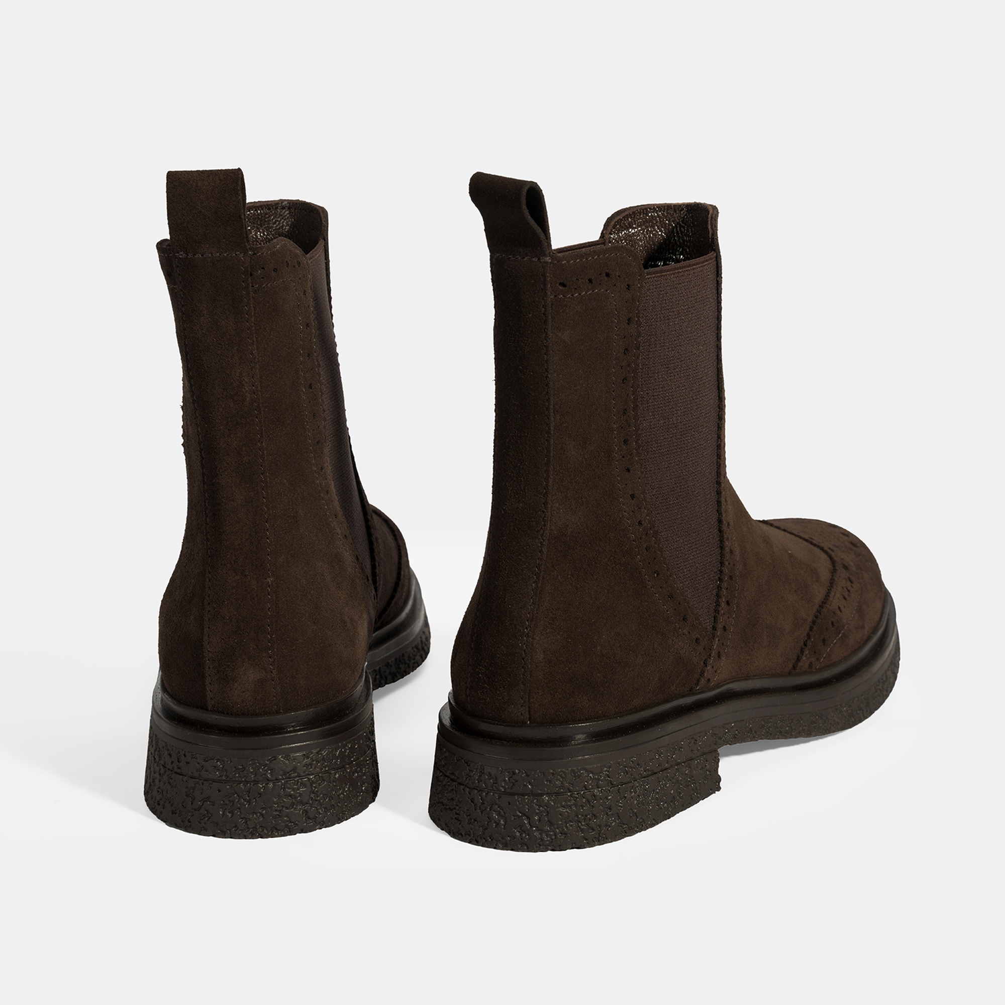 Kadın Kahve Lastikli Süet Chelsea Bot