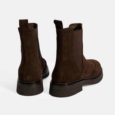  Kadın Kahve Lastikli Süet Chelsea Bot