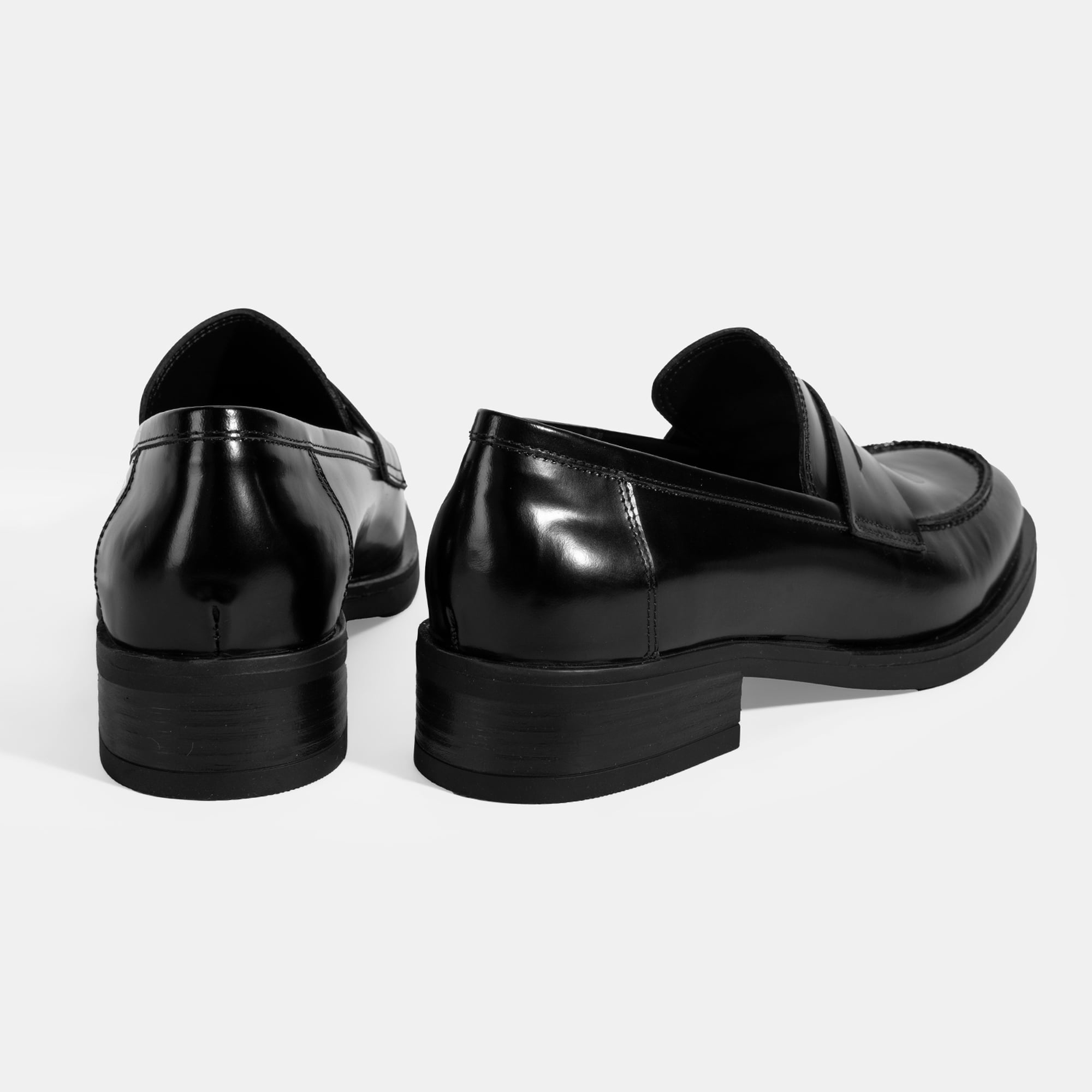 Kadın Siyah Deri Loafer