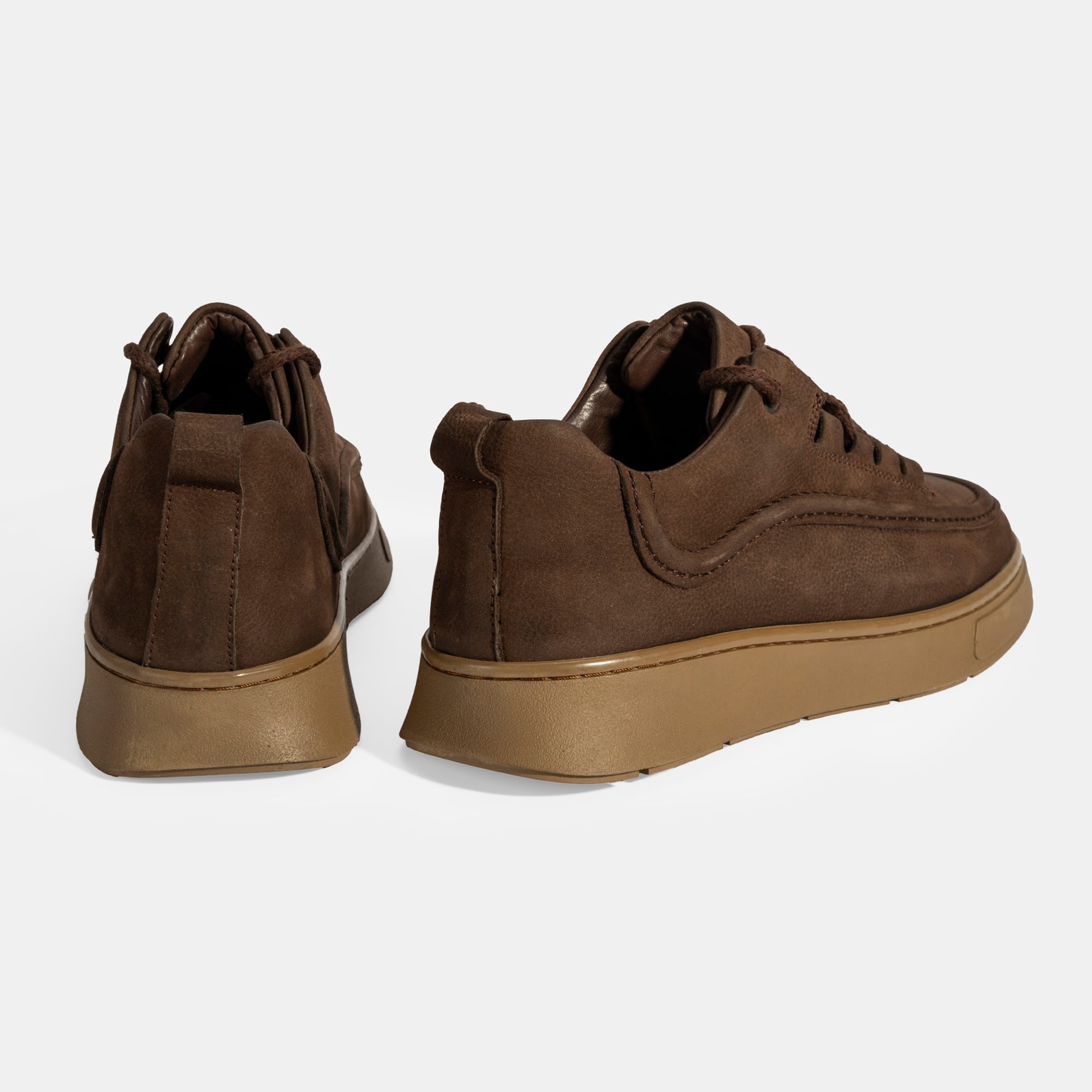 Erkek Kahve Bağcıklı Nubuk Deri Günlük Ayakkabı