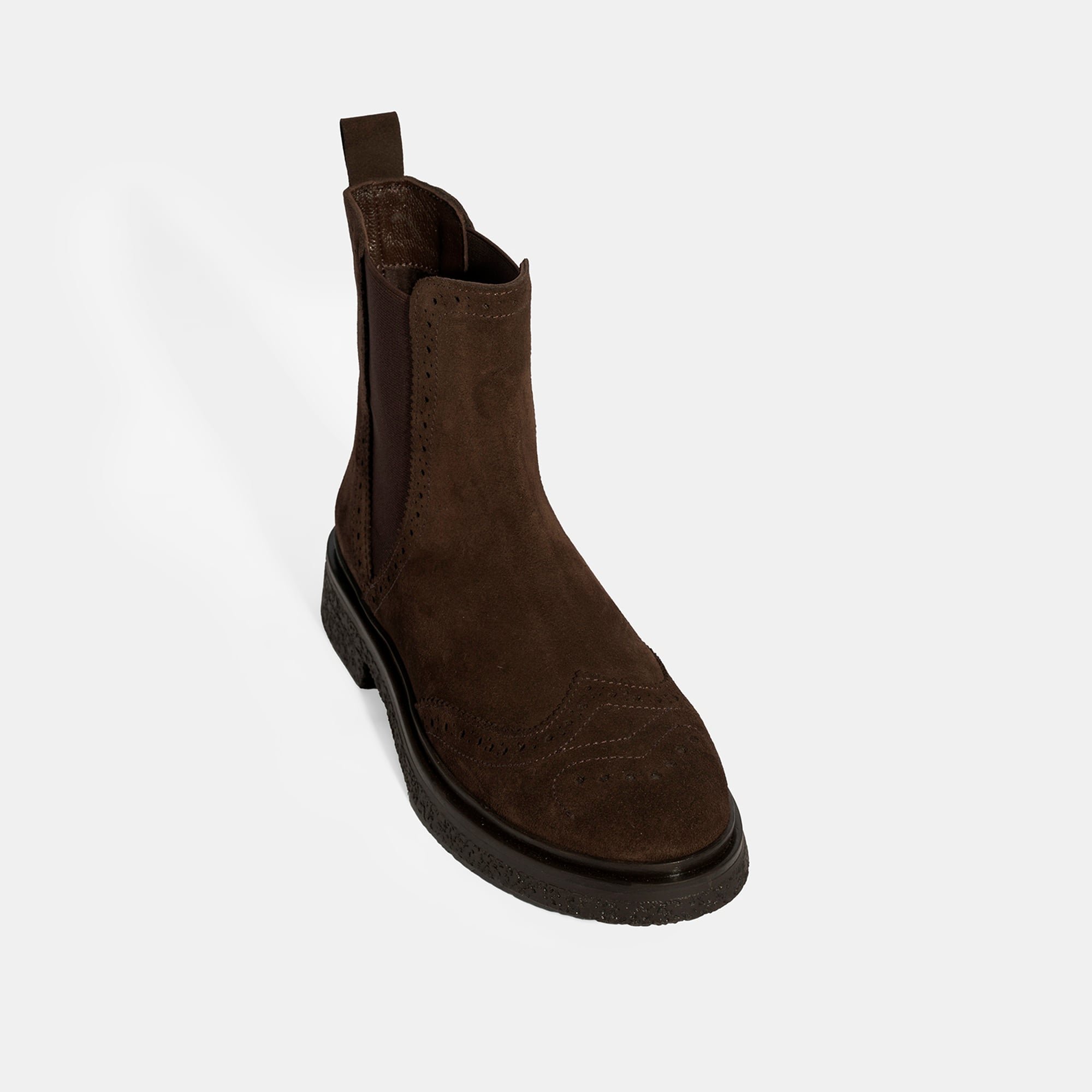 Kadın Kahve Lastikli Süet Chelsea Bot