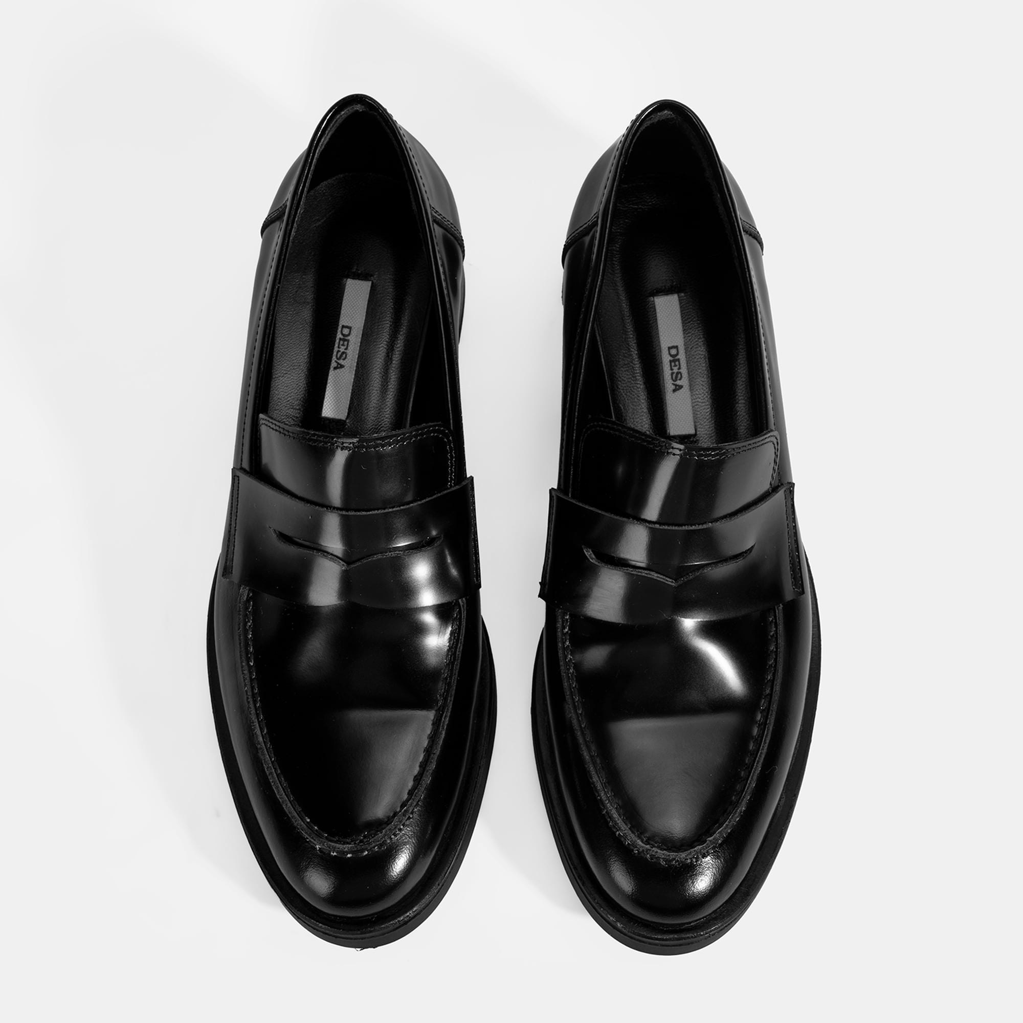 Kadın Siyah Deri Loafer