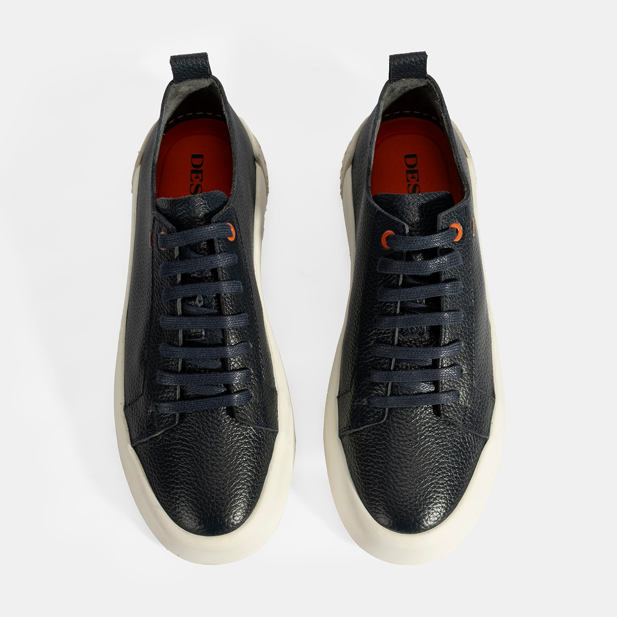 Erkek Lacivert Bağcıklı Deri Günlük Ayakkabı