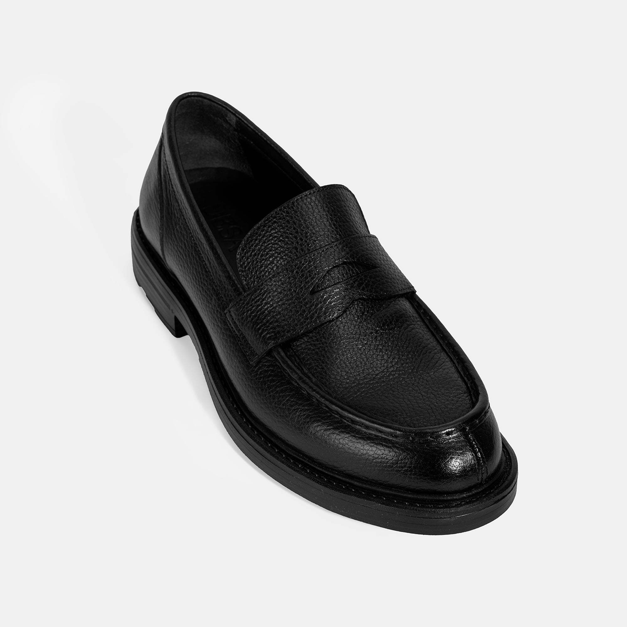 Erkek Siyah Deri Loafer