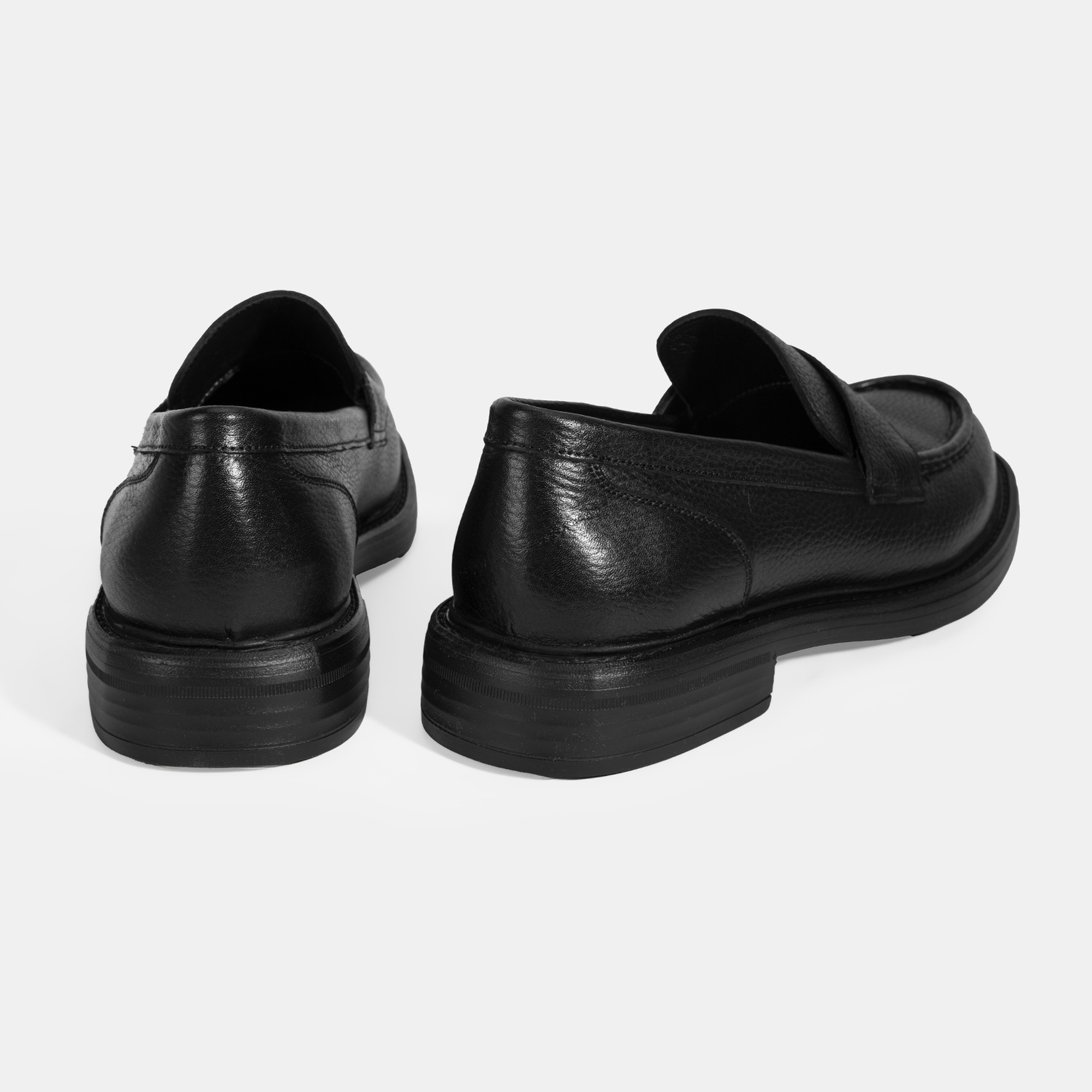 Erkek Siyah Deri Loafer