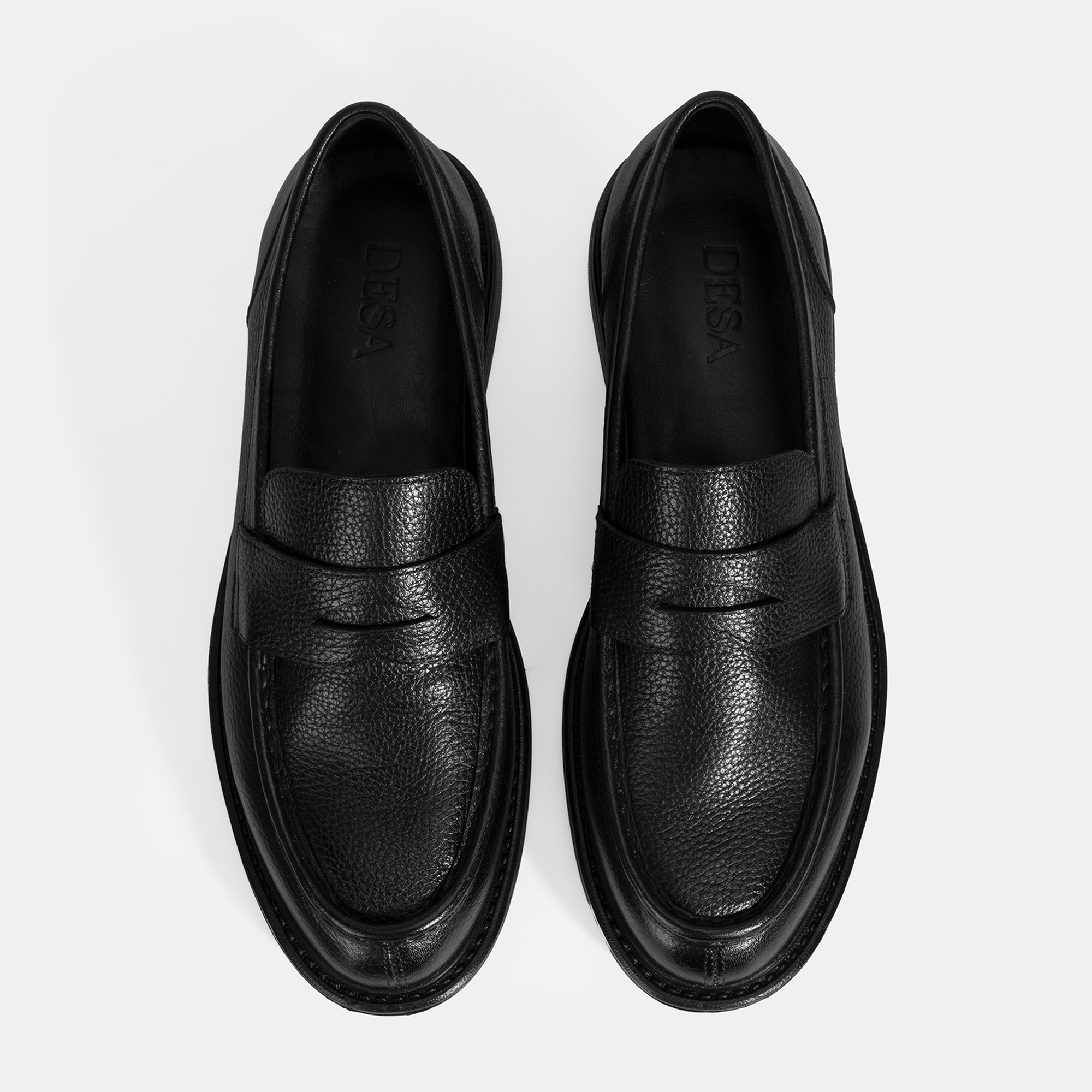 Erkek Siyah Deri Loafer