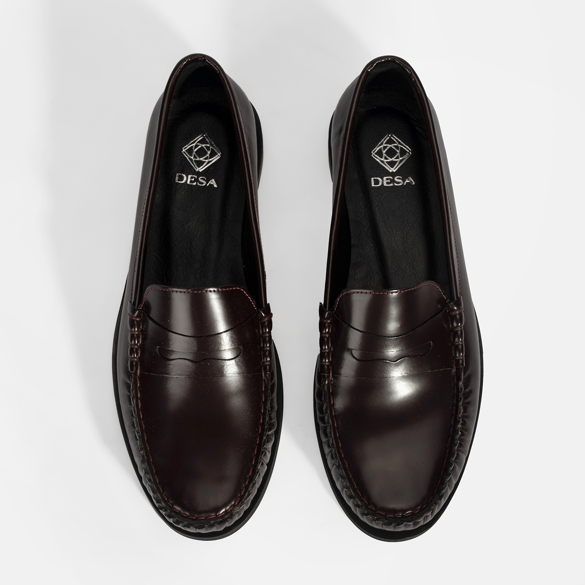 Kadın Bordo Klasik Deri Loafer