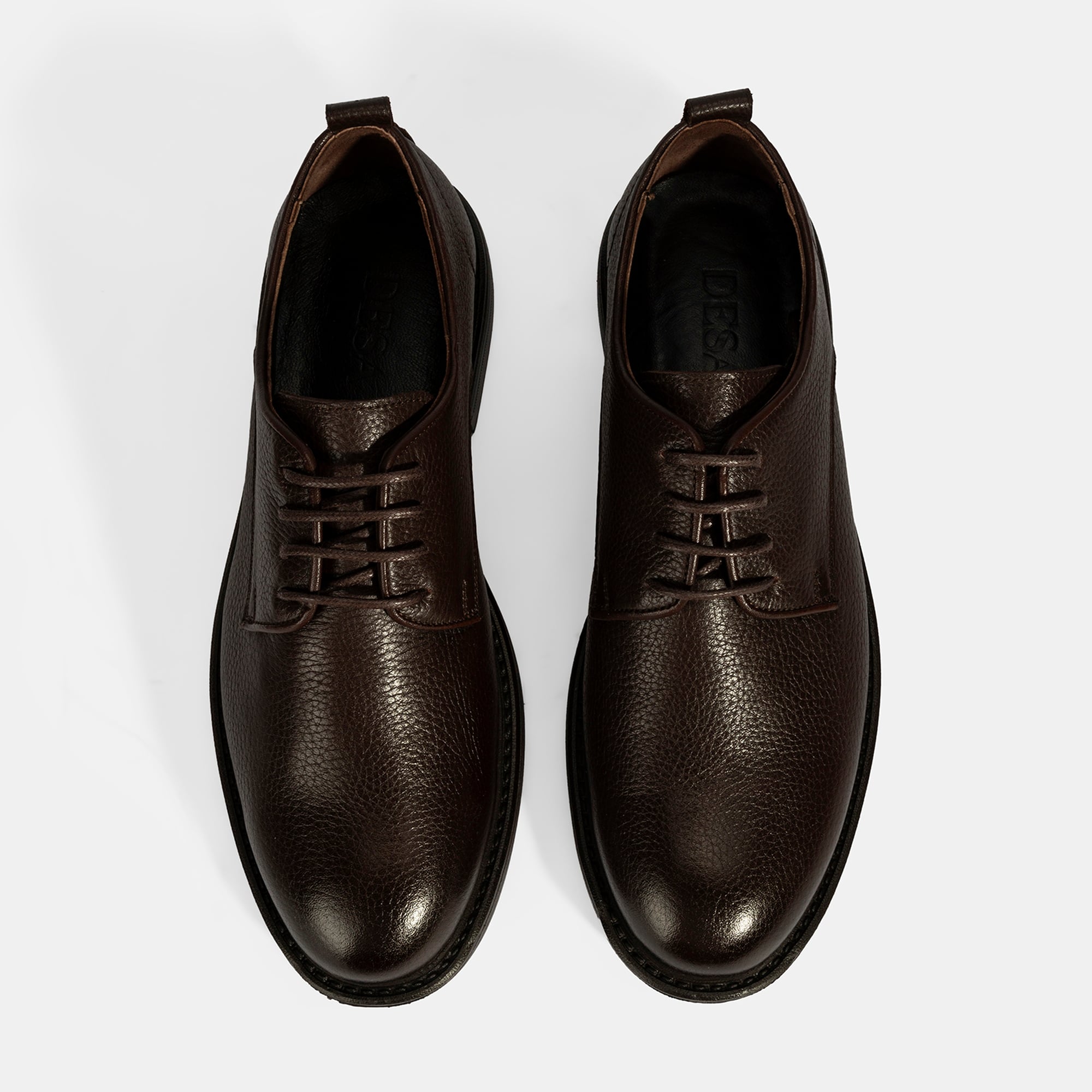 Erkek Kahve Bağcıklı Günlük Deri Ayakkabı