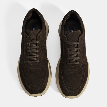  Erkek Kahve Bağcıklı Süet Spor Ayakkabı