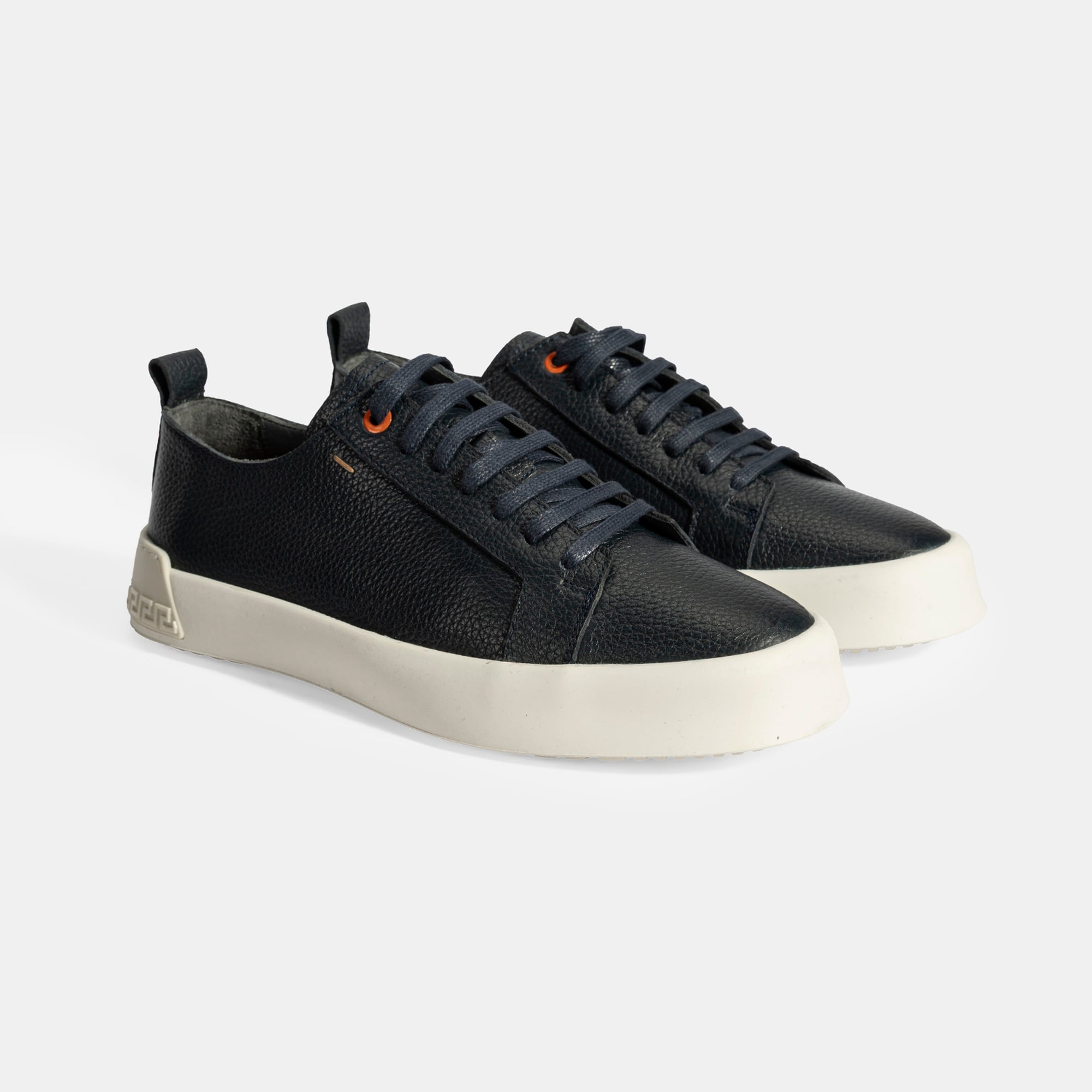 Erkek Lacivert Bağcıklı Deri Günlük Ayakkabı