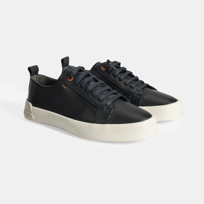  Erkek Lacivert Bağcıklı Deri Günlük Ayakkabı