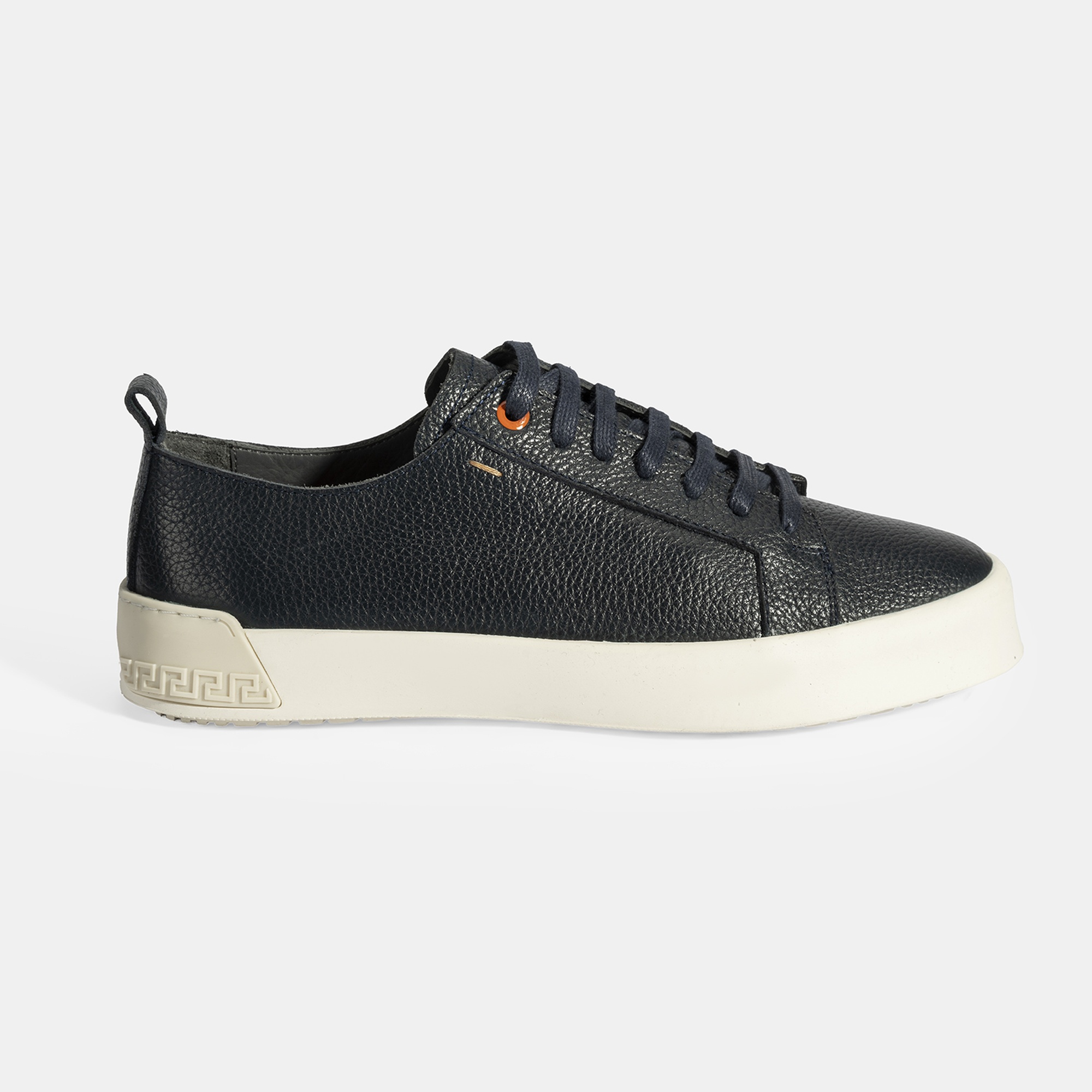 Erkek Lacivert Bağcıklı Deri Günlük Ayakkabı