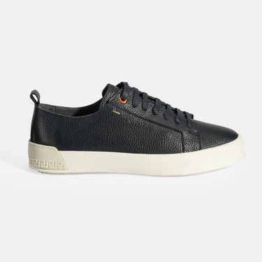  Erkek Lacivert Bağcıklı Deri Günlük Ayakkabı