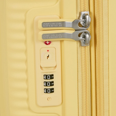  American Tourister Sarı Soundbox - 55 cm Kabin Boy Sert Valiz