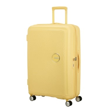  American Tourister Sarı Soundbox - 77 cm Büyük Sert Valiz