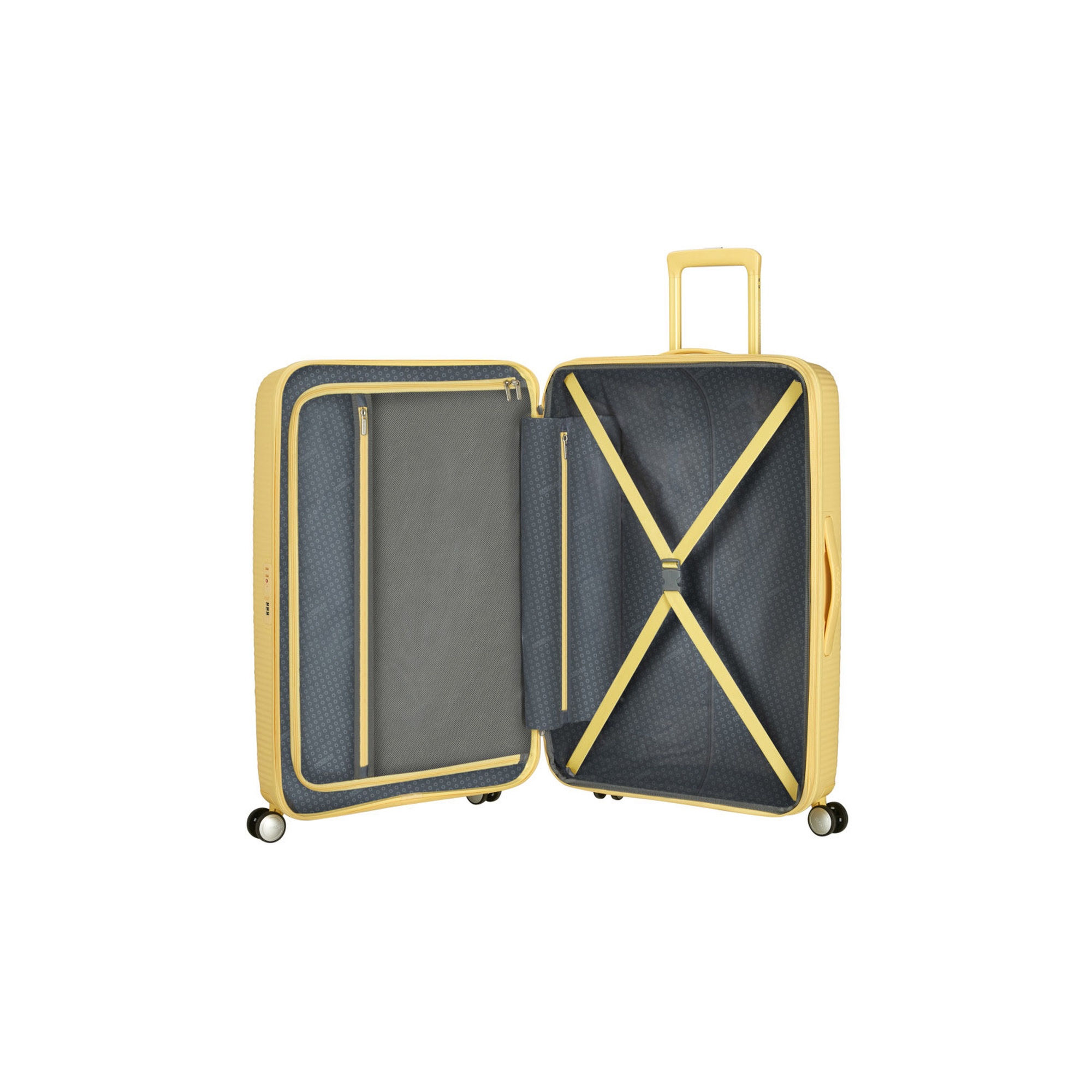 American Tourister Sarı Soundbox - 77 cm Büyük Sert Valiz