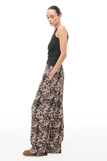  Kahverengi  Yüksek Bel Boru Paça Pantolon