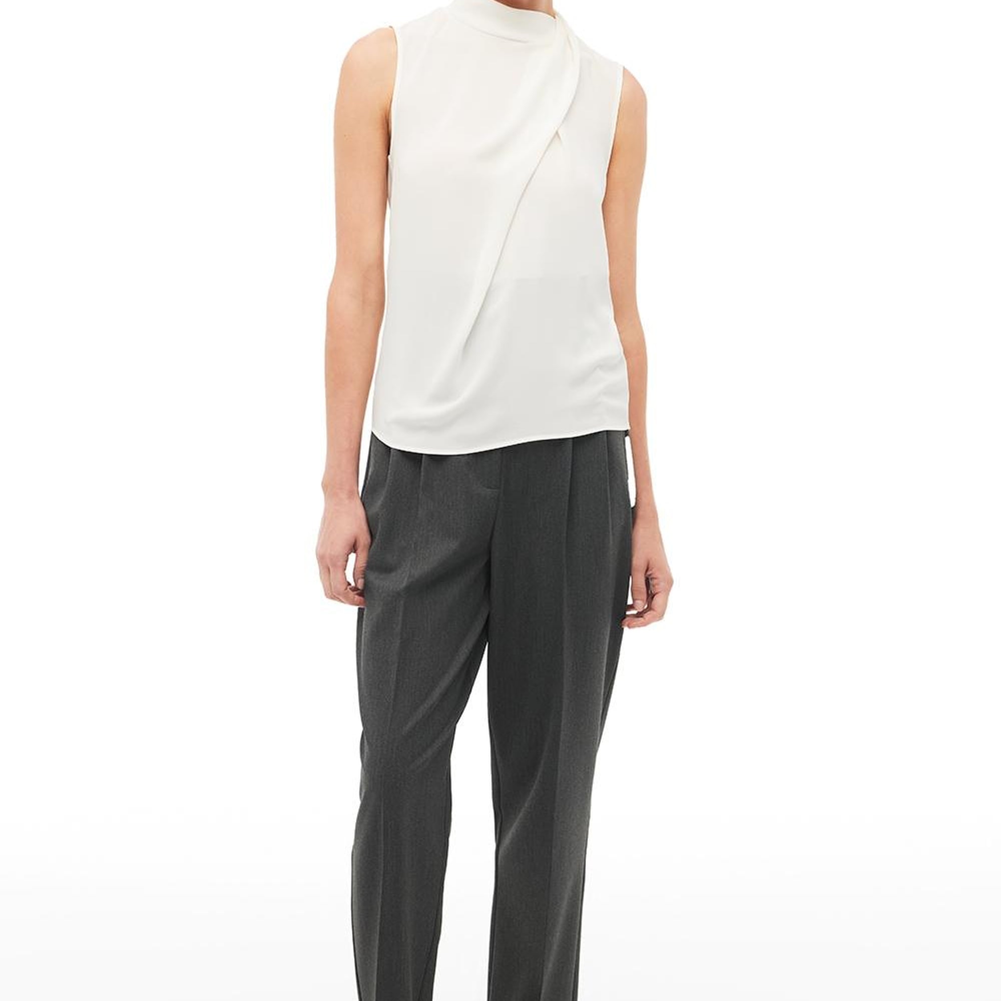 Ekru Degaje Yaka Bluz