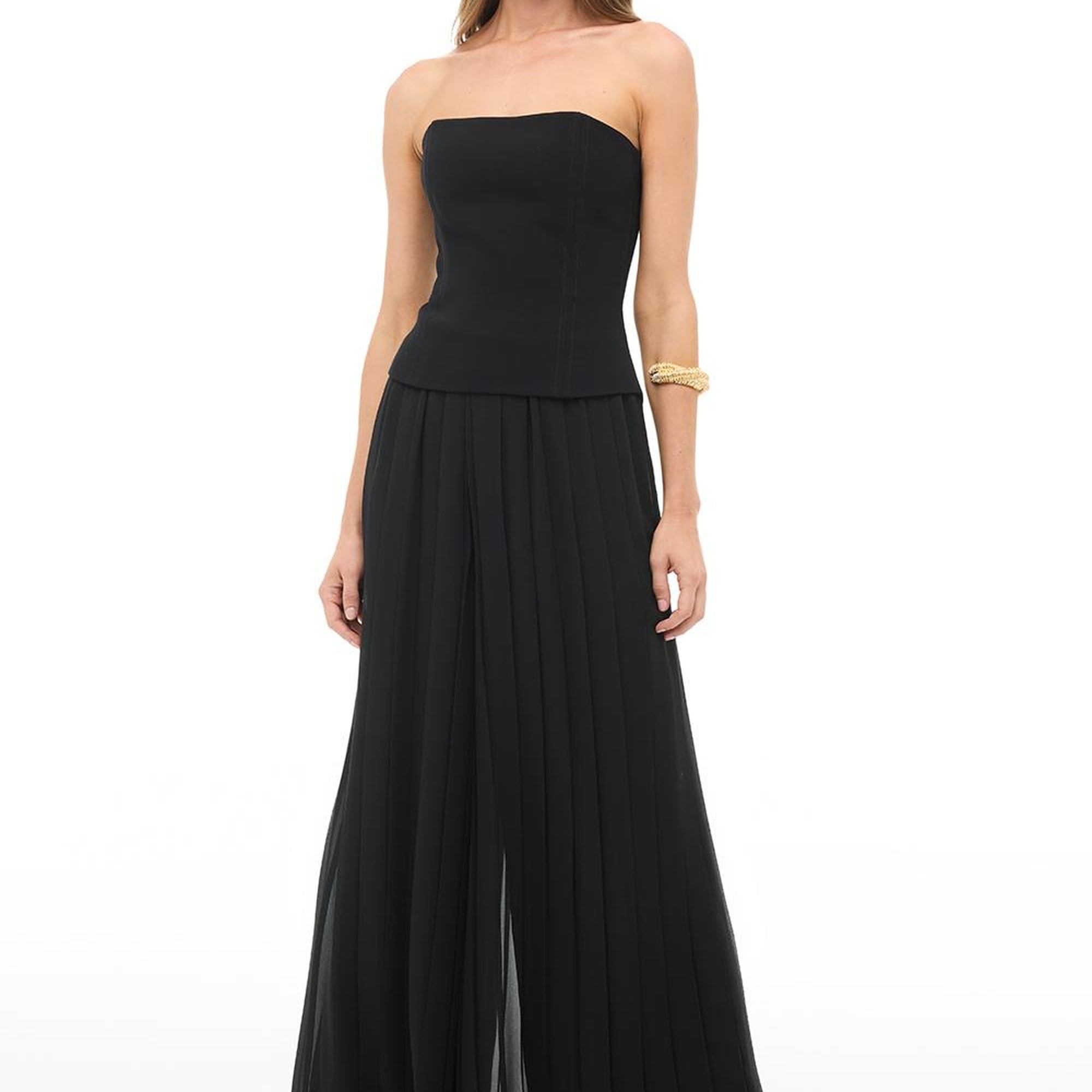 Siyah Yüksek Bel Geniş Paça Pantolon