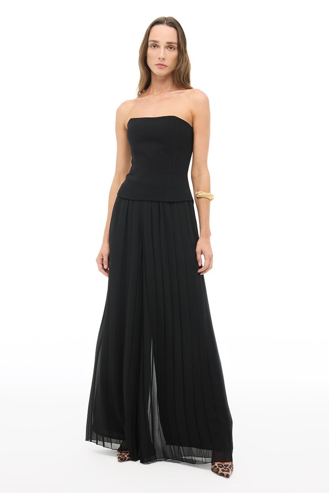  Siyah Yüksek Bel Geniş Paça Pantolon