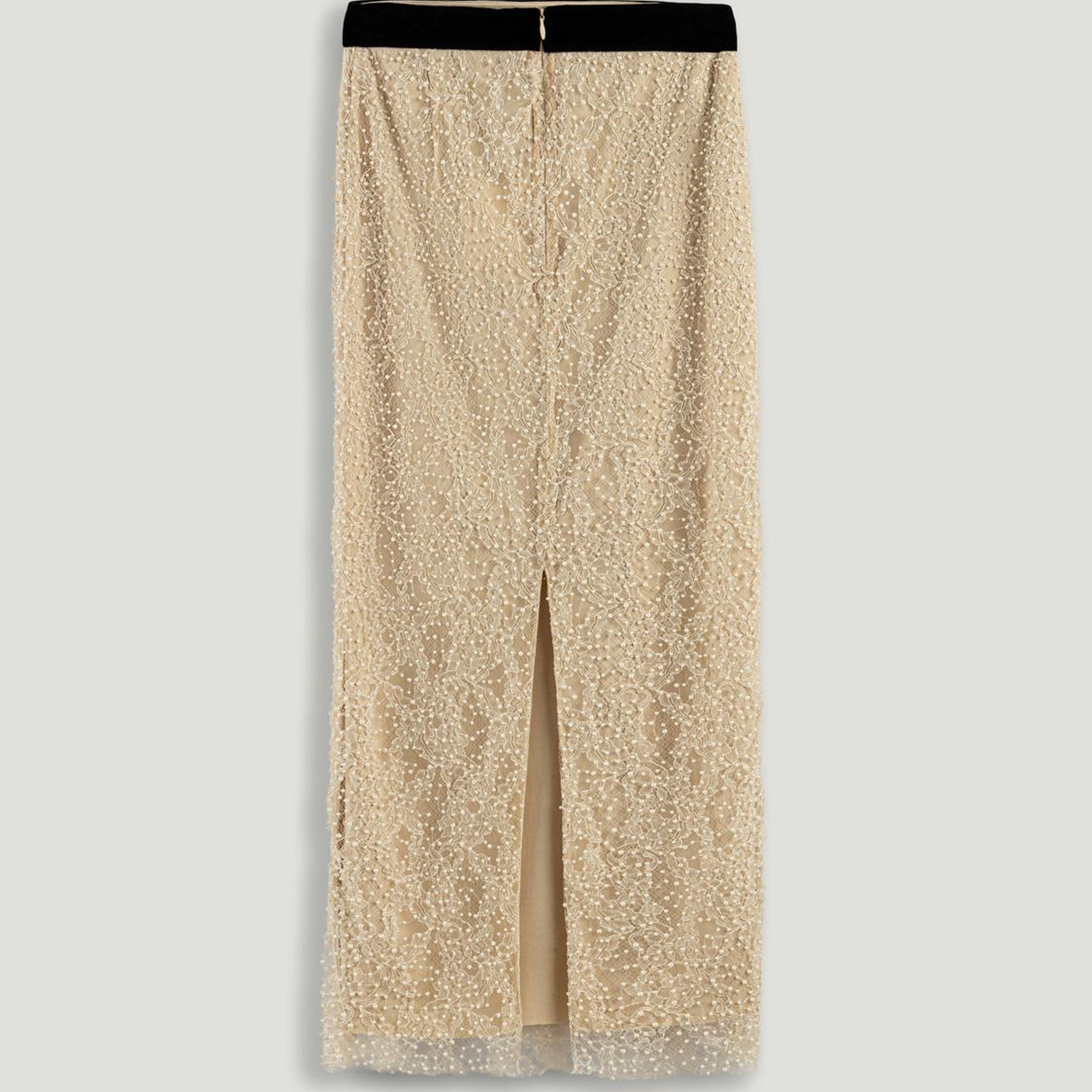 İnci İşlemeli Maxi Etek