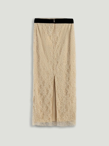  İnci İşlemeli Maxi Etek