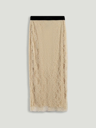  İnci İşlemeli Maxi Etek