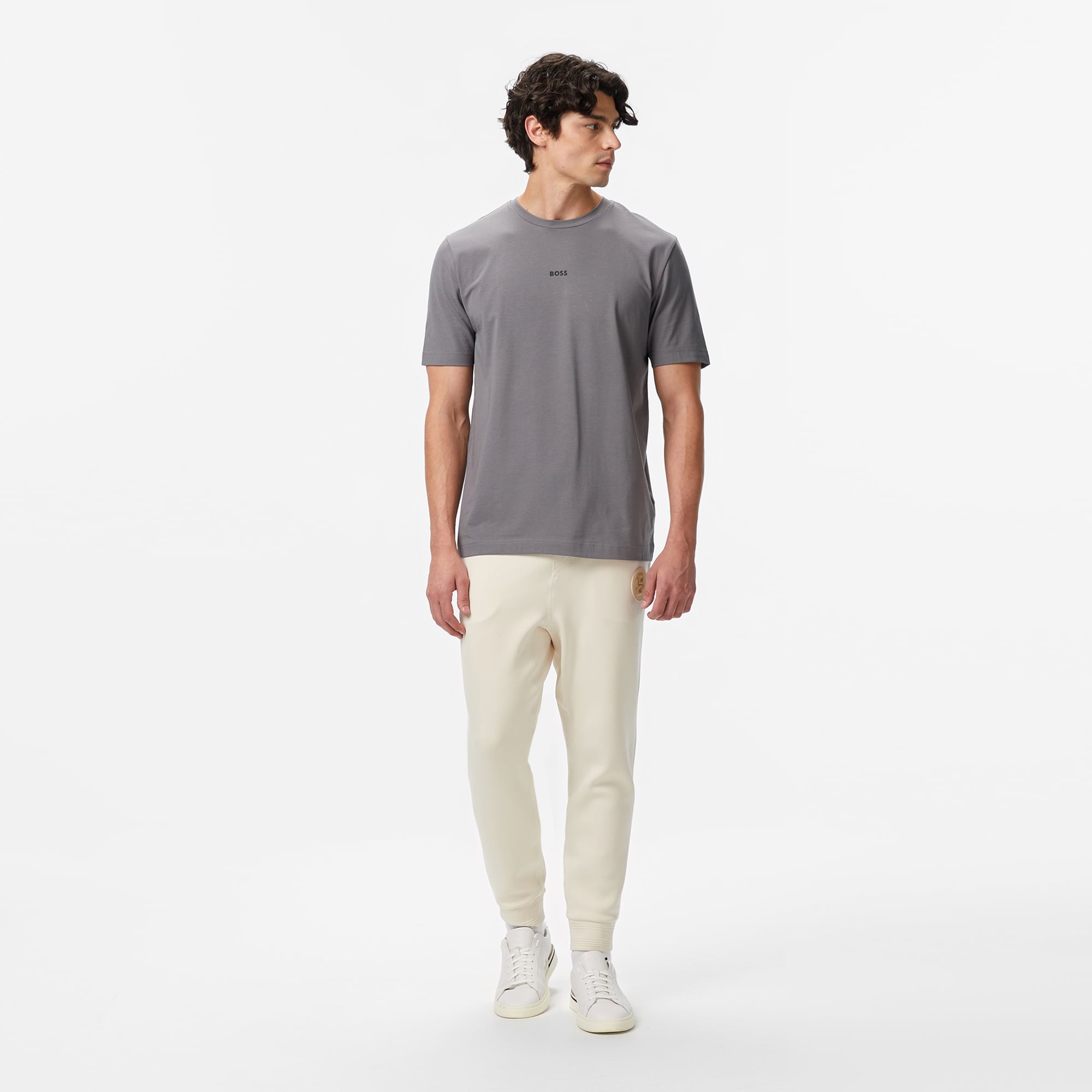  Boss Erkek Beyaz Eşofman Altı