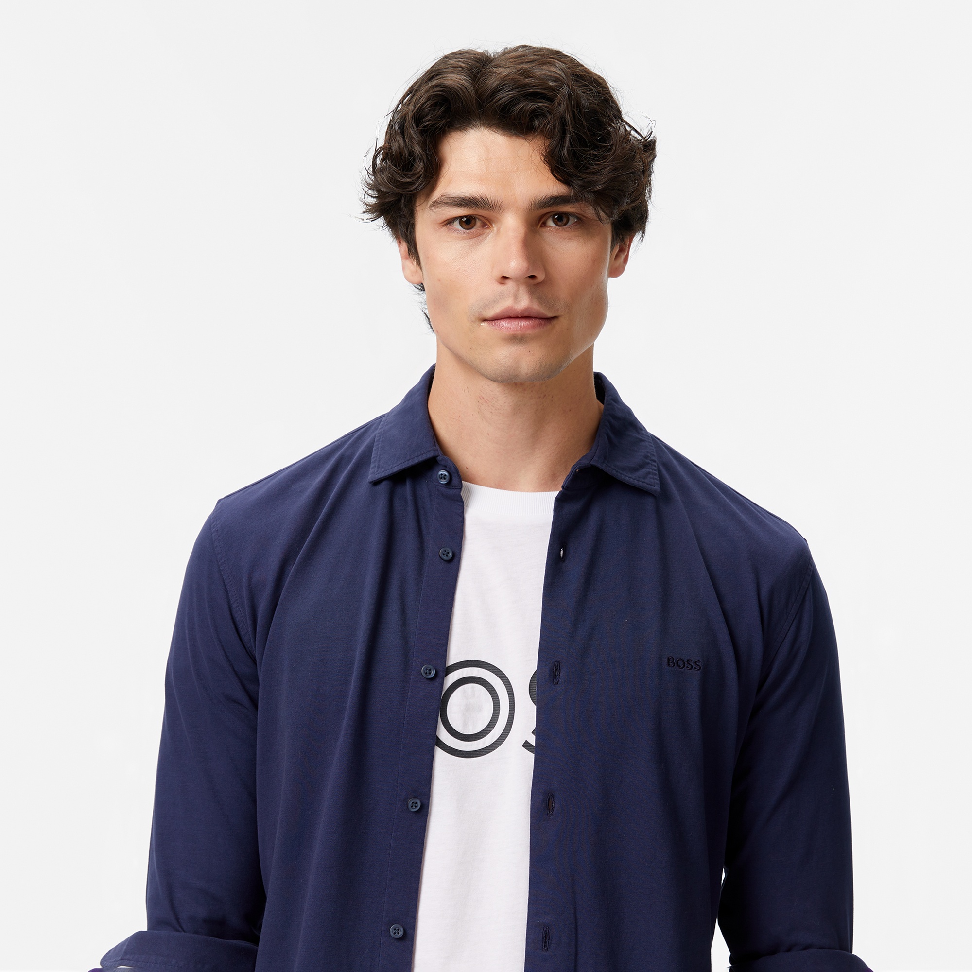 Boss Erkek Lacivert Gömlek