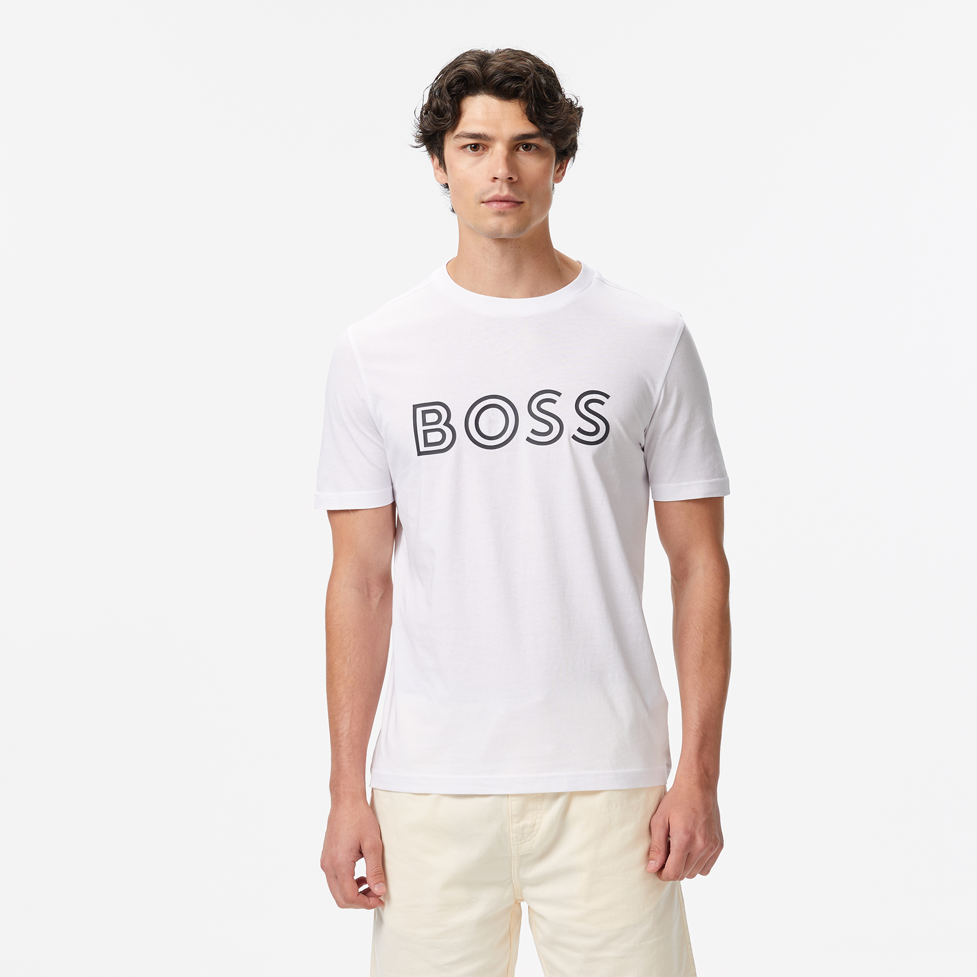  Boss Erkek Beyaz T-Shirt