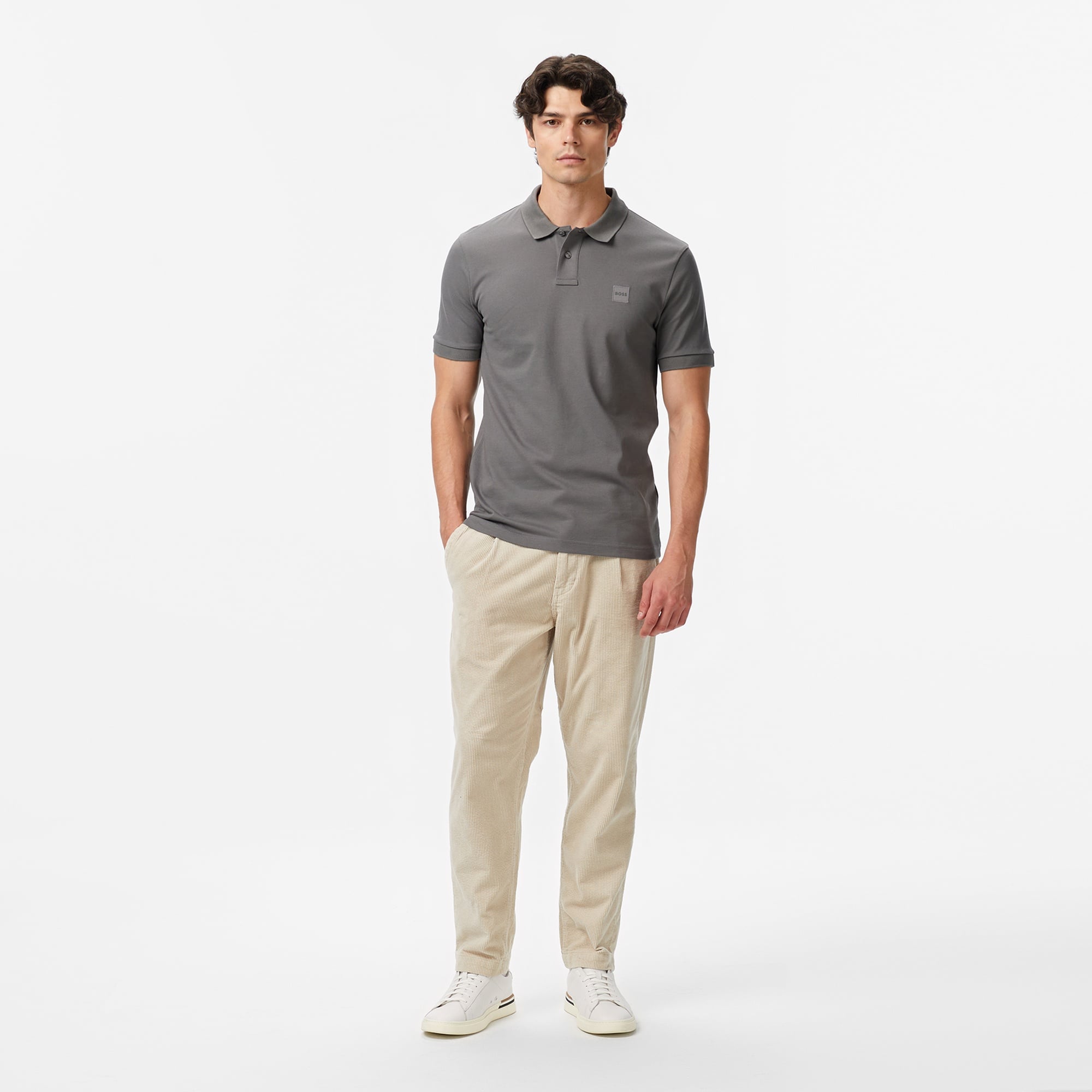 Boss Passenger Erkek Gri Polo