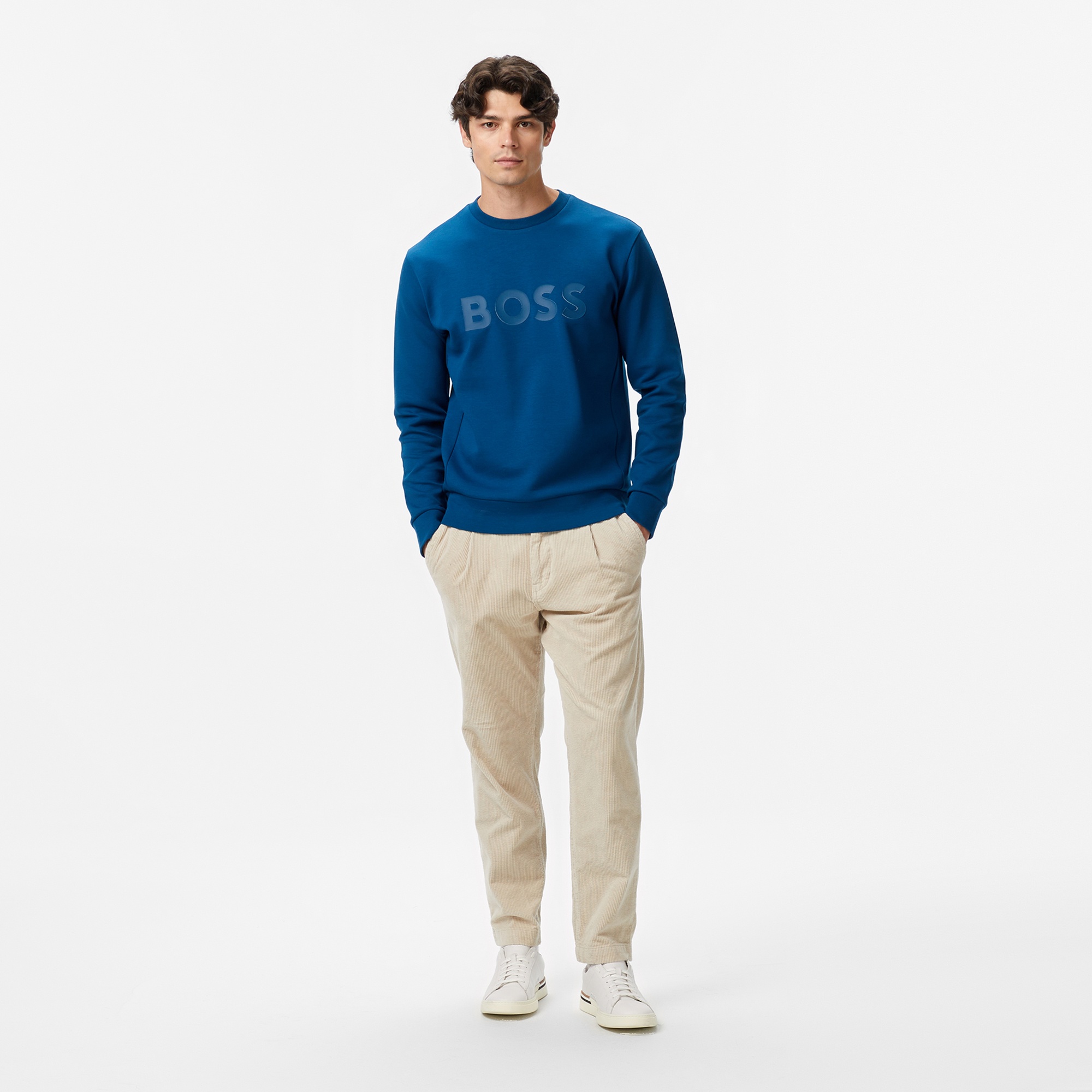 Boss Erkek Mavi Sweatshirt