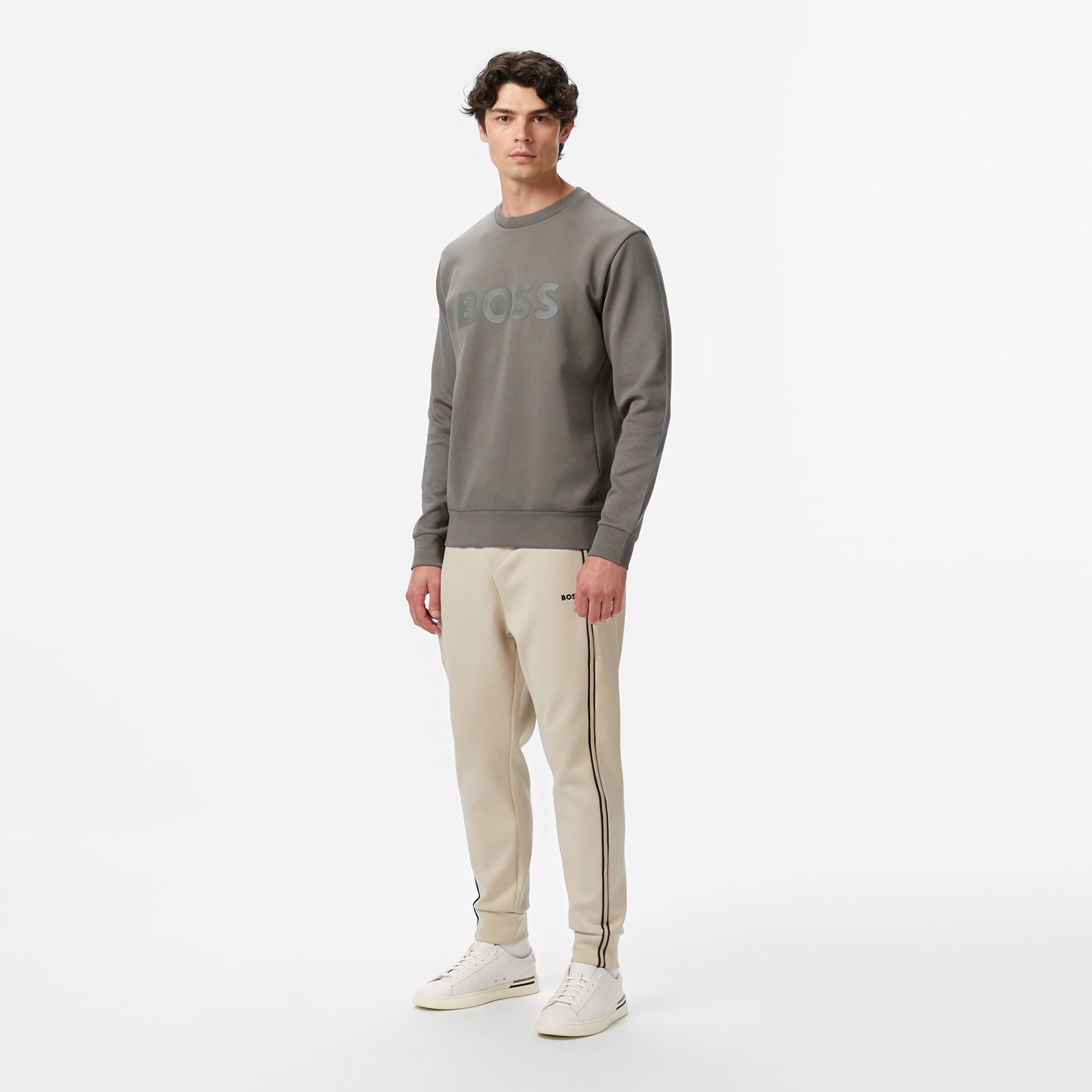 Boss Erkek Gri Sweatshirt