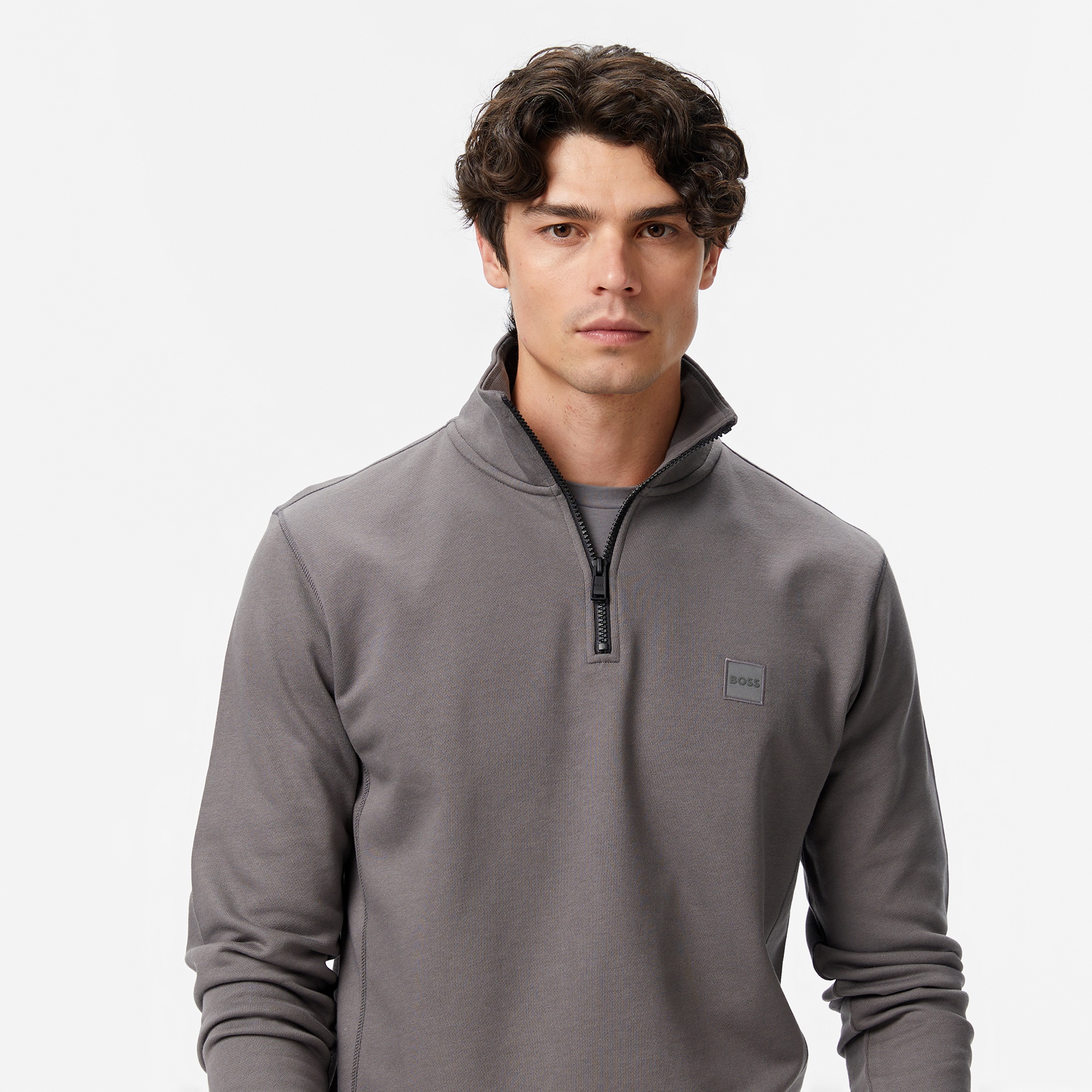 Boss Zetrust Erkek Gri Sweatshirt