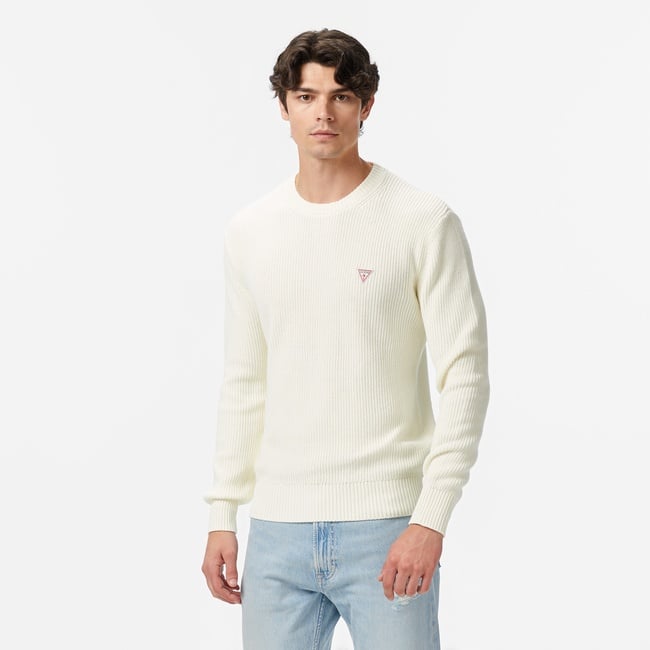  Guess Erkek Beyaz Triko