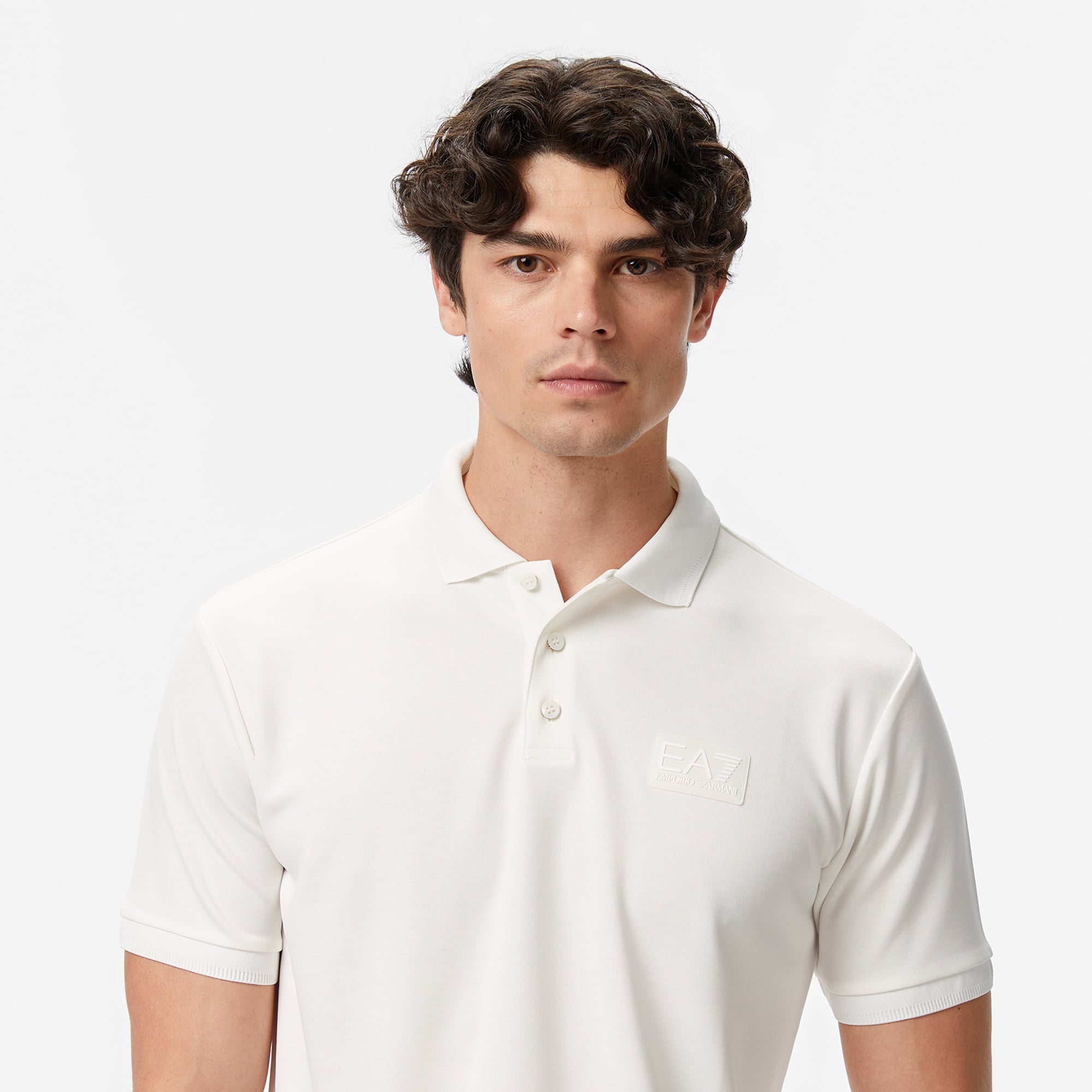EA7 Erkek Beyaz Polo
