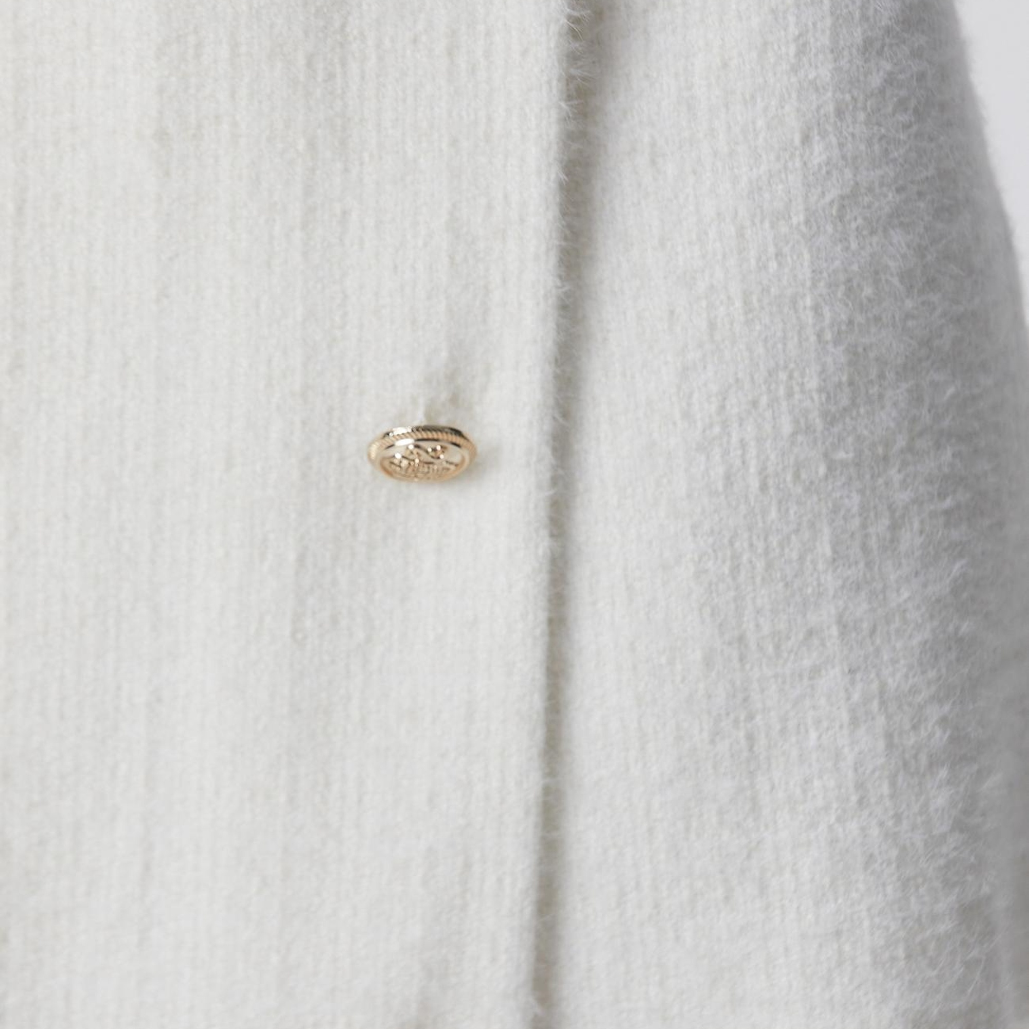 Network Kadın Kırık Beyaz Evaze Mini Tweed Etek