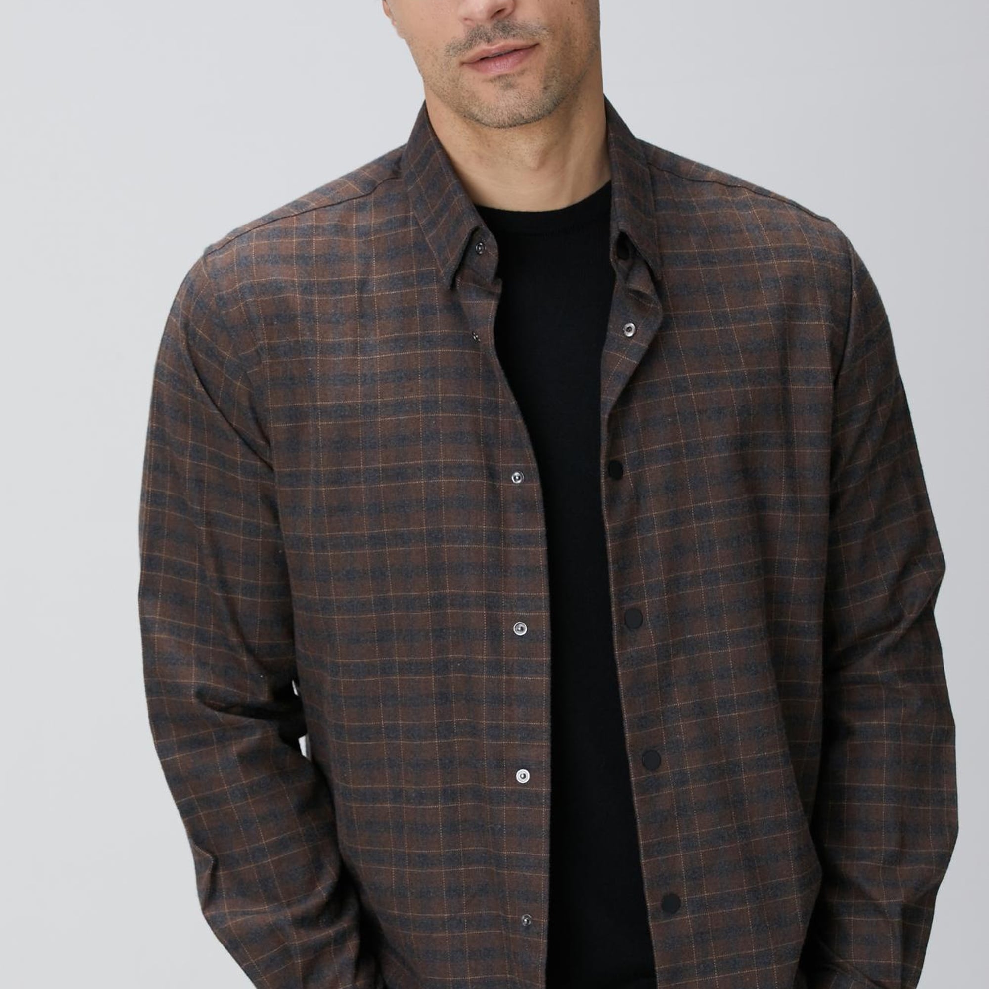 Network Erkek Kahverengi Ekose Desenli Gömlek