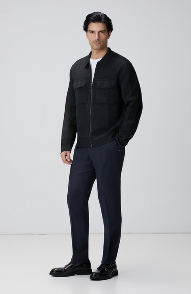  Network Erkek Antrasit Triko Dış Gömlek