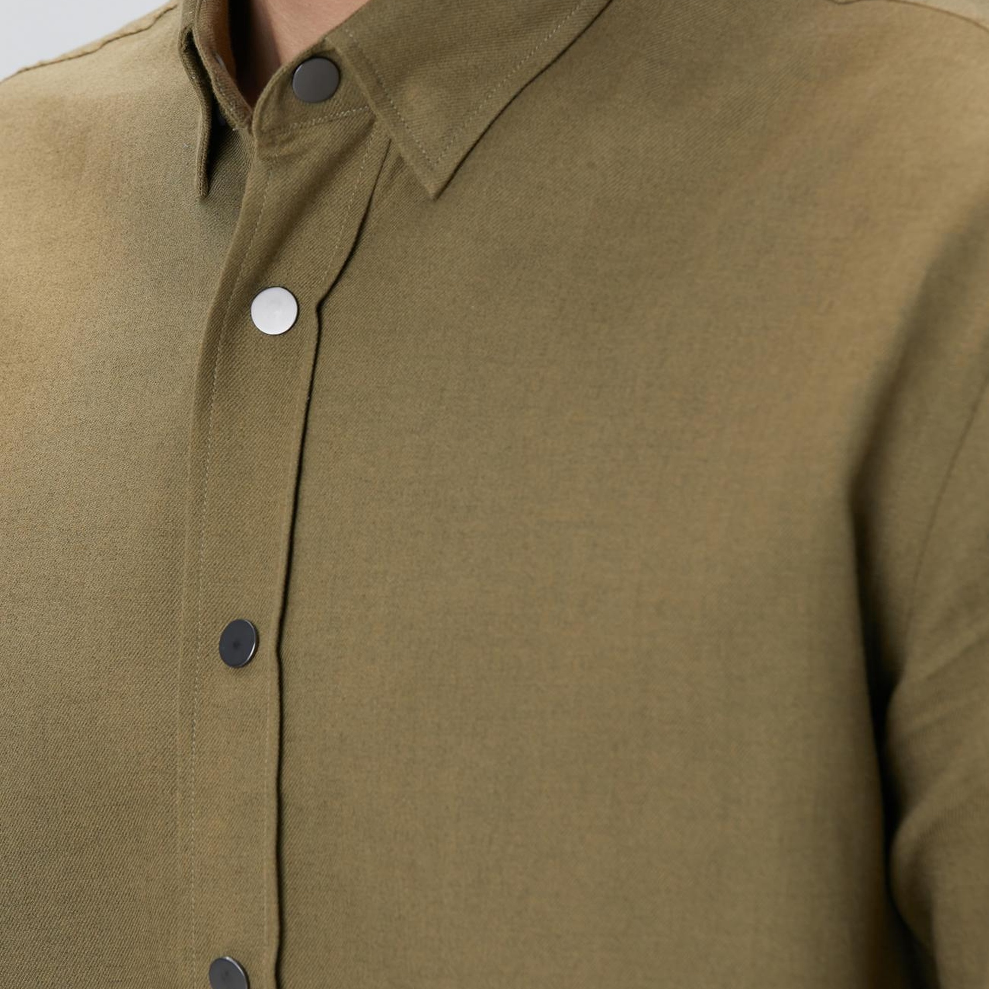 Network Erkek Haki Flanel Gömlek