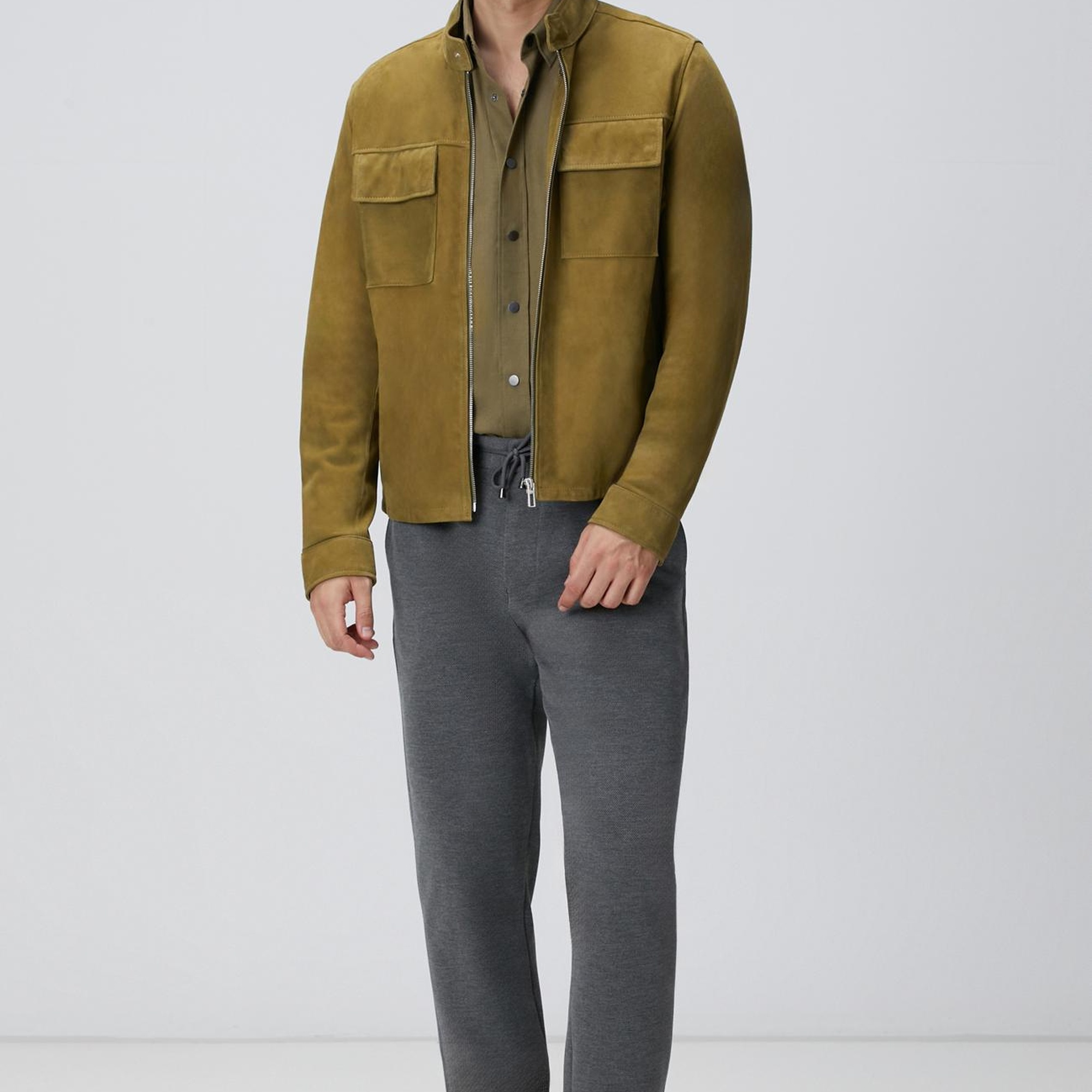 Network Erkek Haki Flanel Gömlek