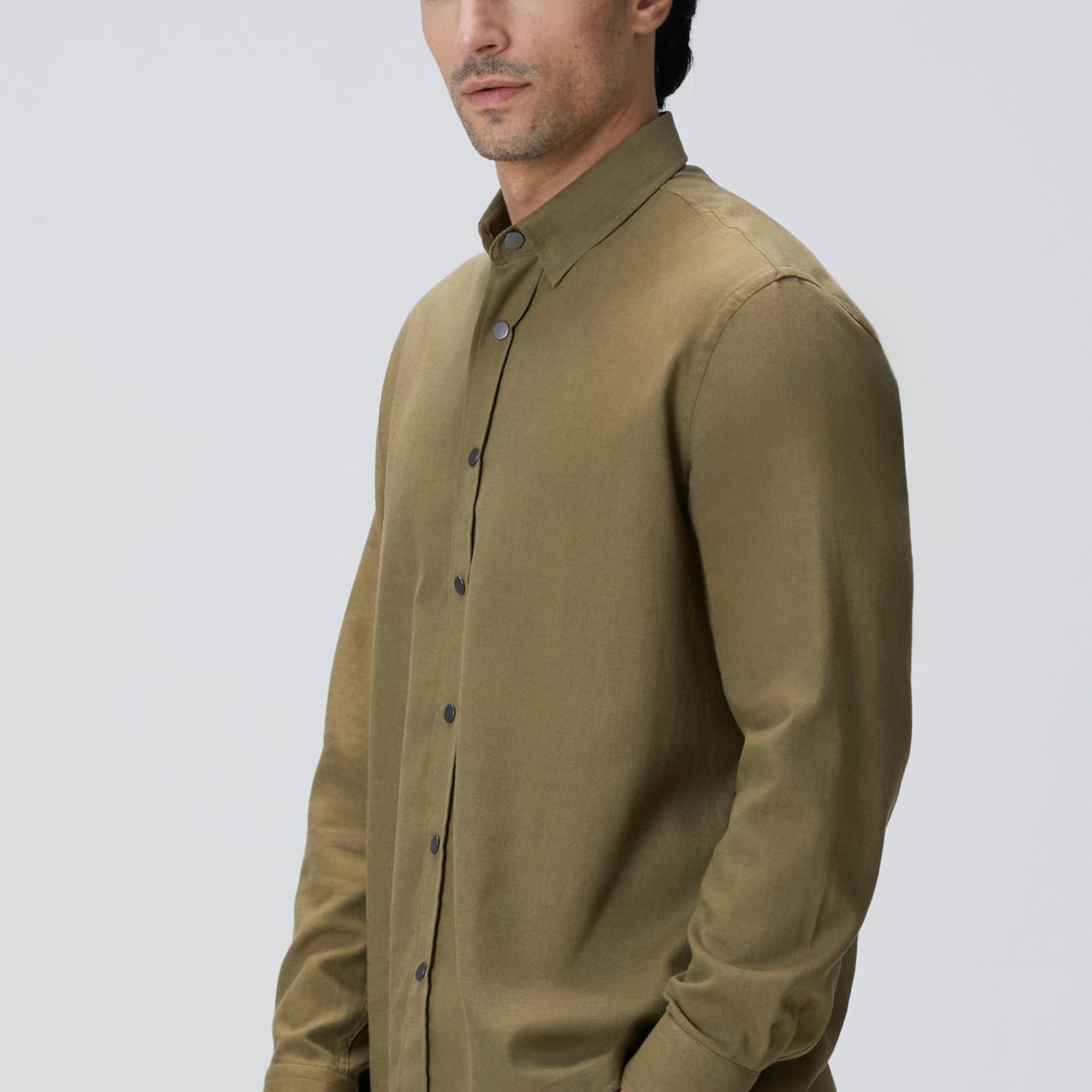 Network Erkek Haki Flanel Gömlek