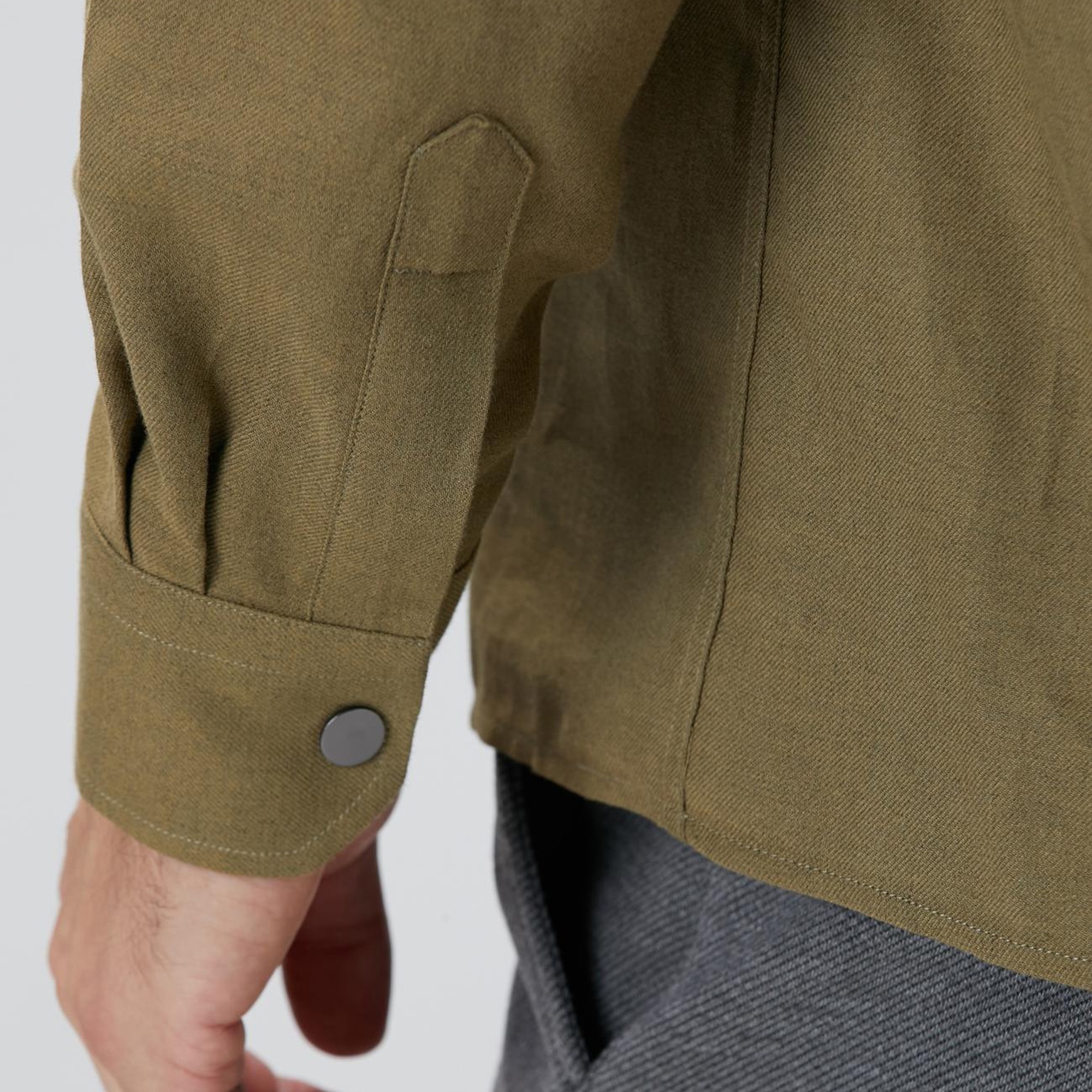 Network Erkek Haki Flanel Gömlek