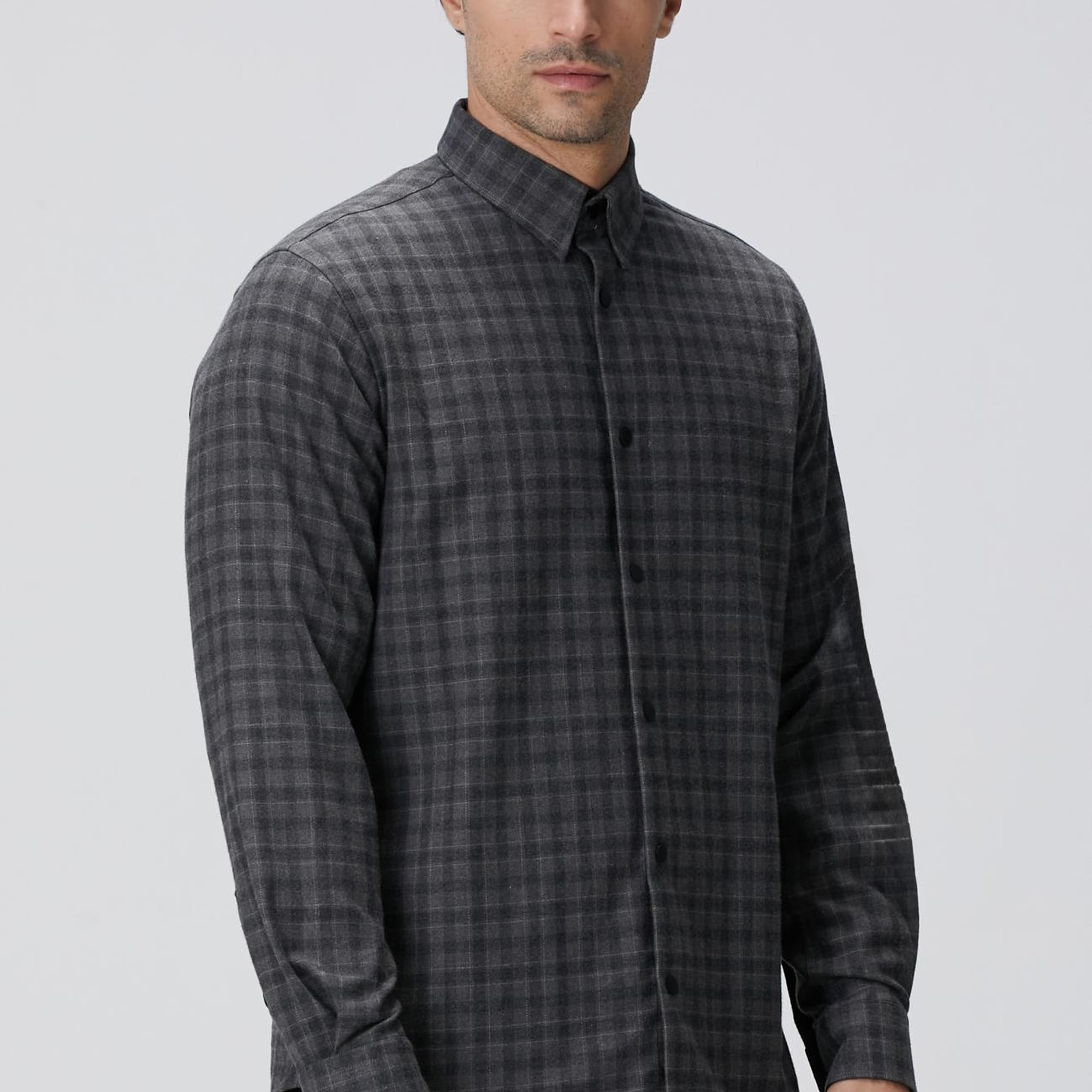 Network Erkek Antrasit Ekose Desenli Gömlek