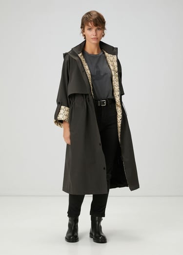  Beymen Club Kadın Koyu Haki Kapüşonlu Pardösü