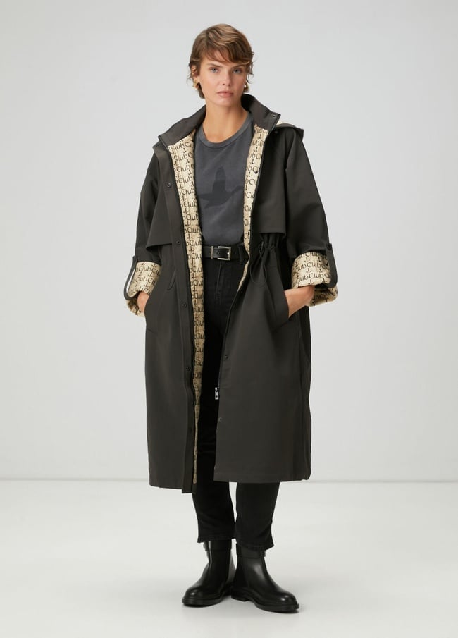  Beymen Club Kadın Koyu Haki Kapüşonlu Pardösü