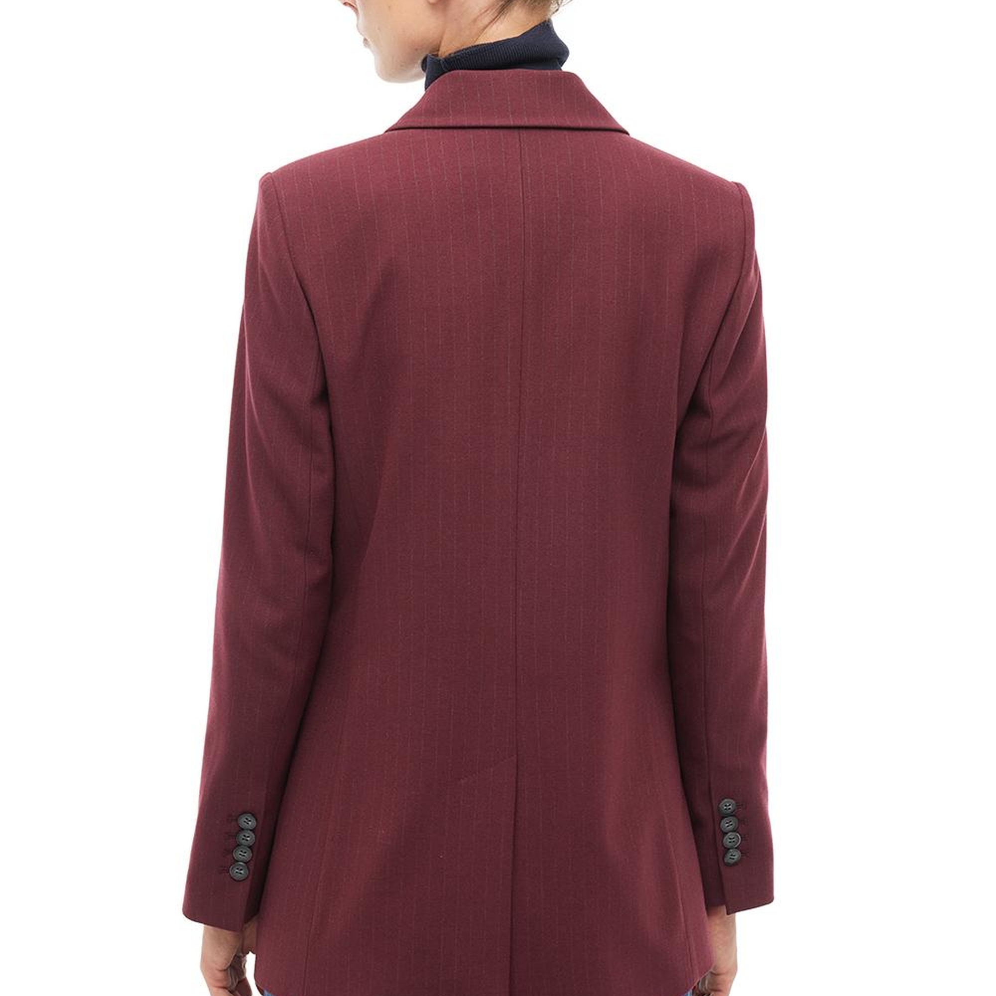 Bordo Kırlangıç Yaka Ceket