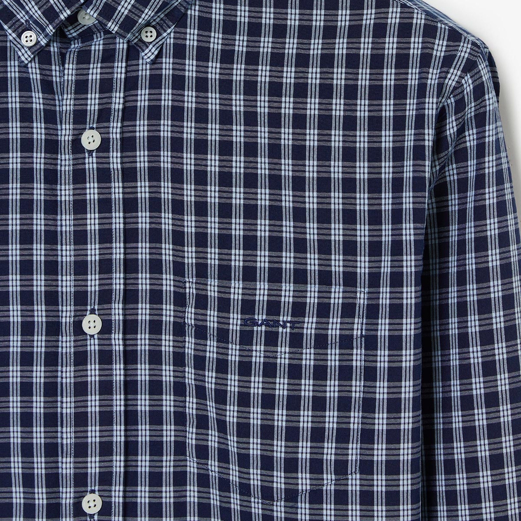 Gant Erkek Lacivert Regular Fit Kareli Gömlek