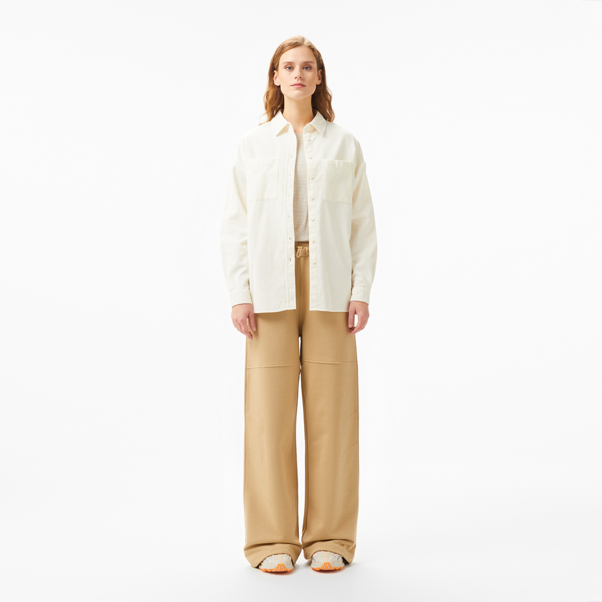 Lacoste Kadın Regular Fit Bej Eşofman Altı