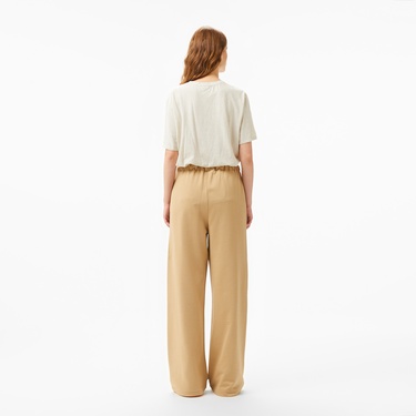  Lacoste Kadın Regular Fit Bej Eşofman Altı